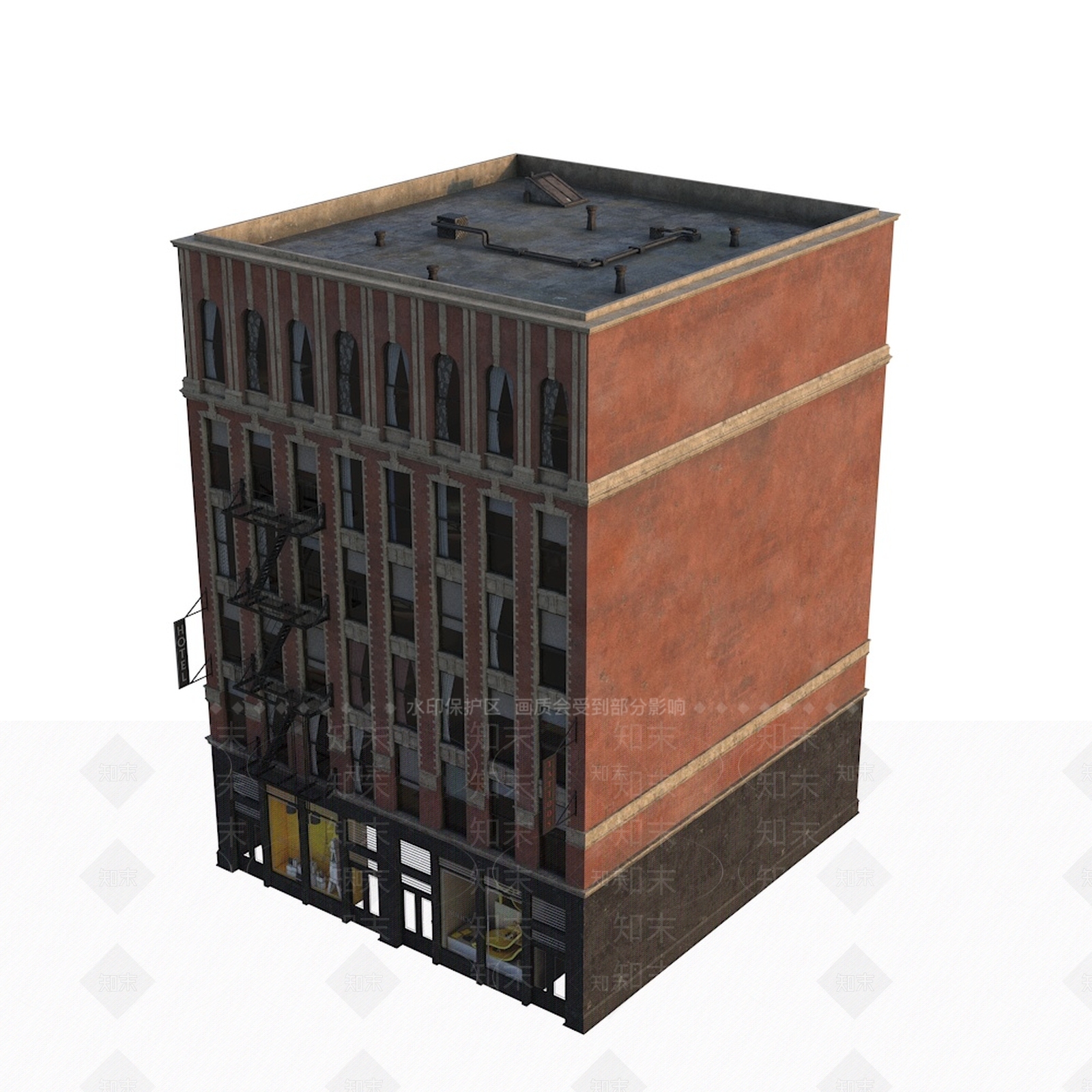 欧式其他商业建筑3D模型下载【ID:1171367293】