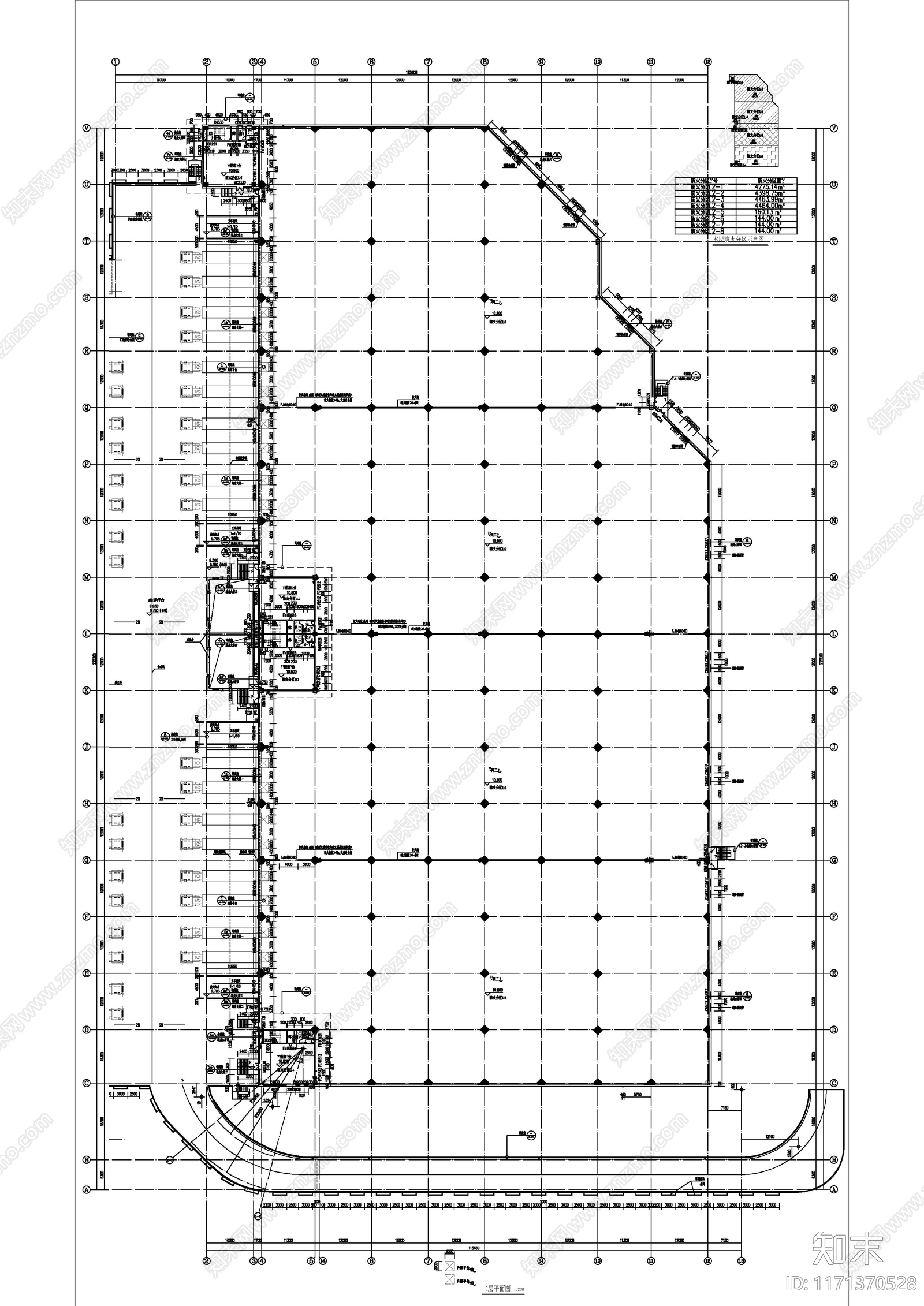 现代产业园建筑cad施工图下载【ID:1171370528】