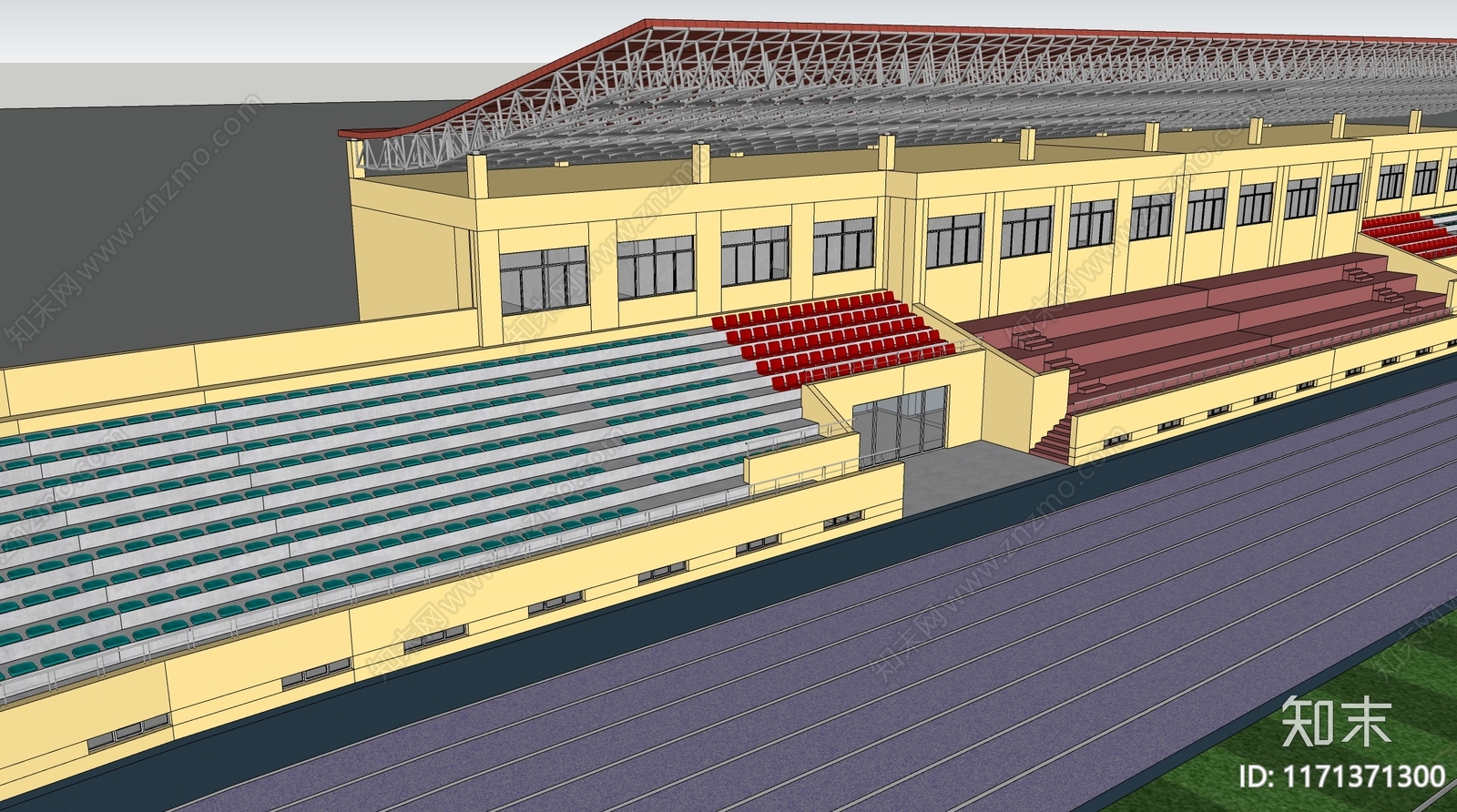 现代体育建筑SU模型下载【ID:1171371300】