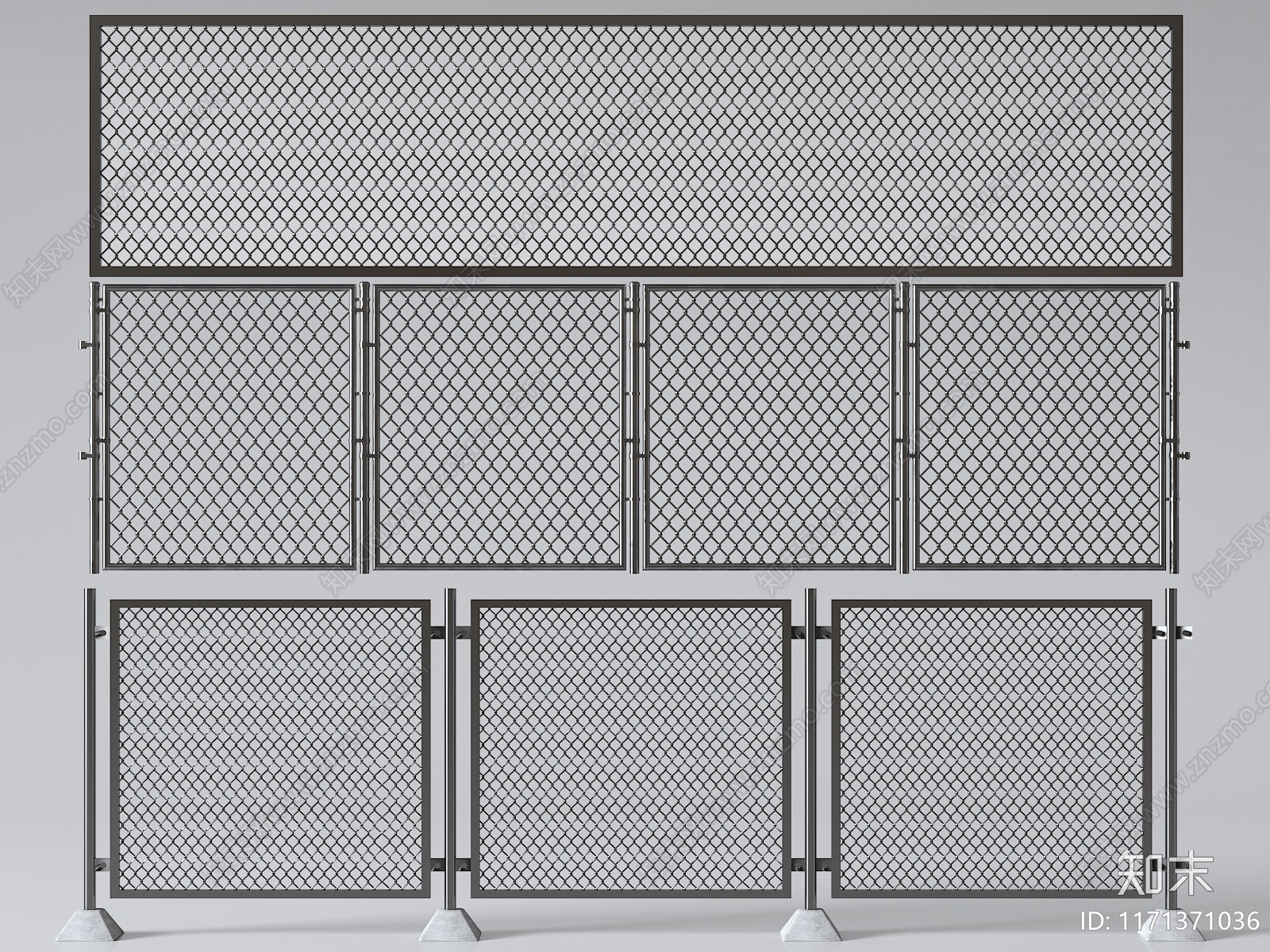 现代围栏护栏SU模型下载【ID:1171371036】