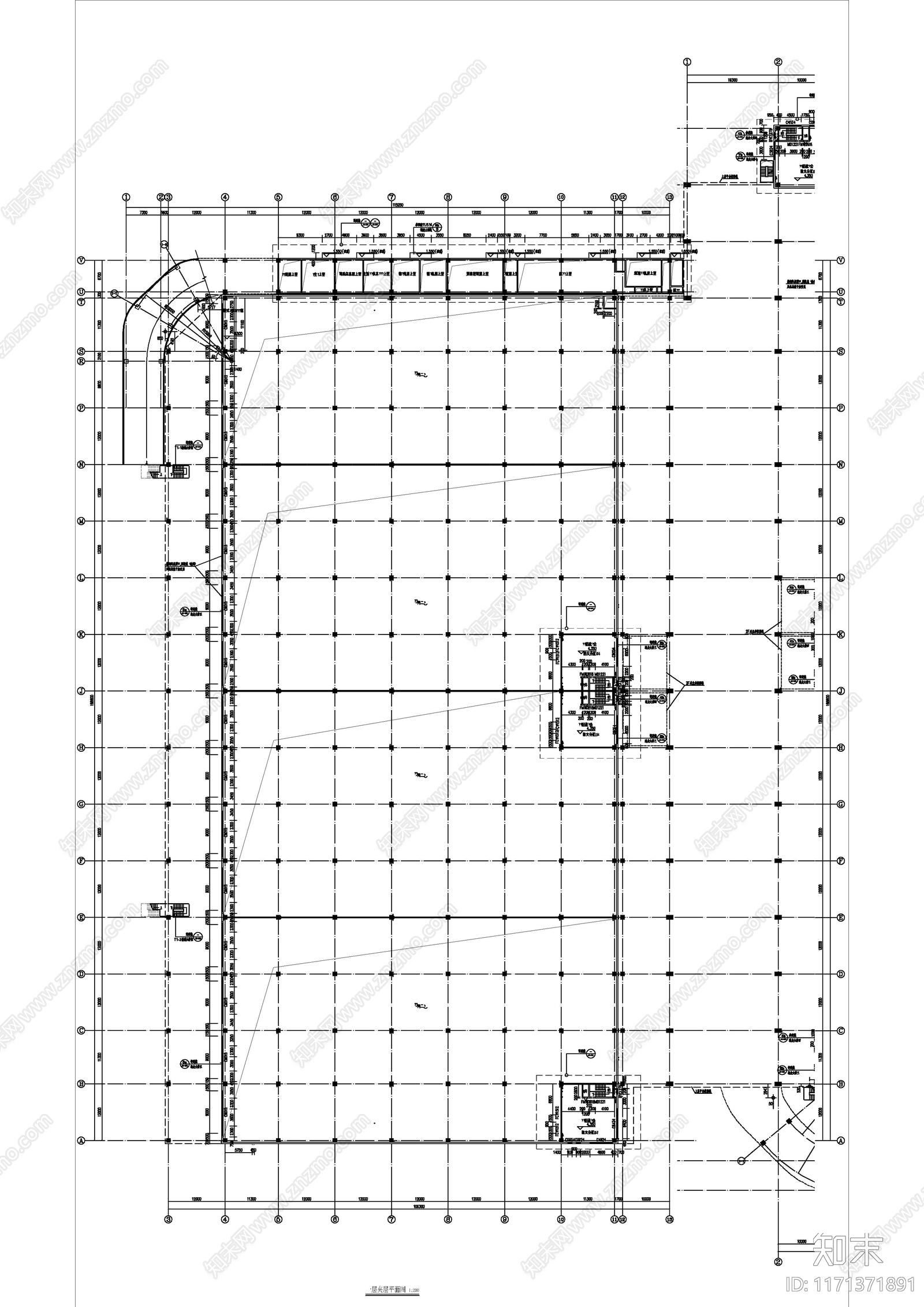 现代产业园建筑施工图下载【ID:1171371891】