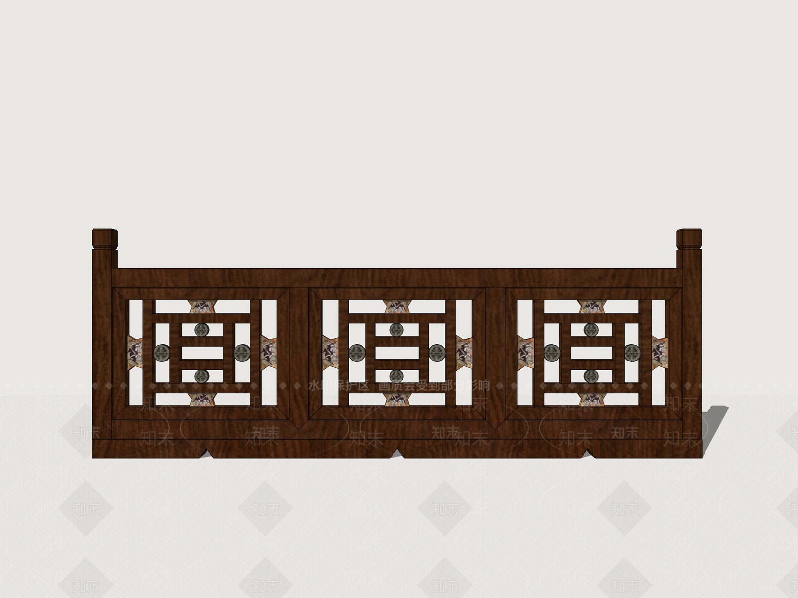 中式扶手SU模型下载【ID:1171373031】
