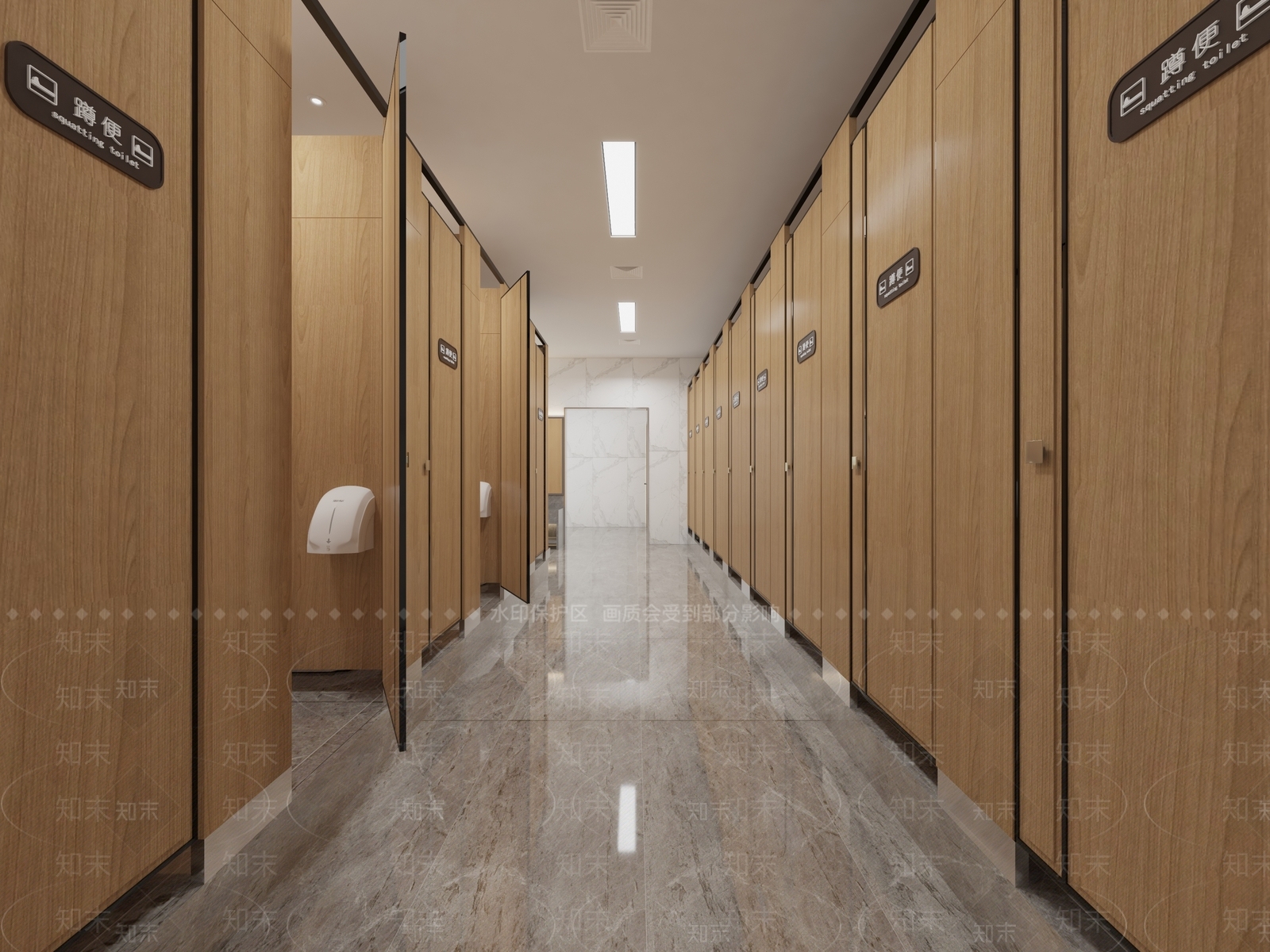 现代公共卫生间3D模型下载【ID:1171374341】