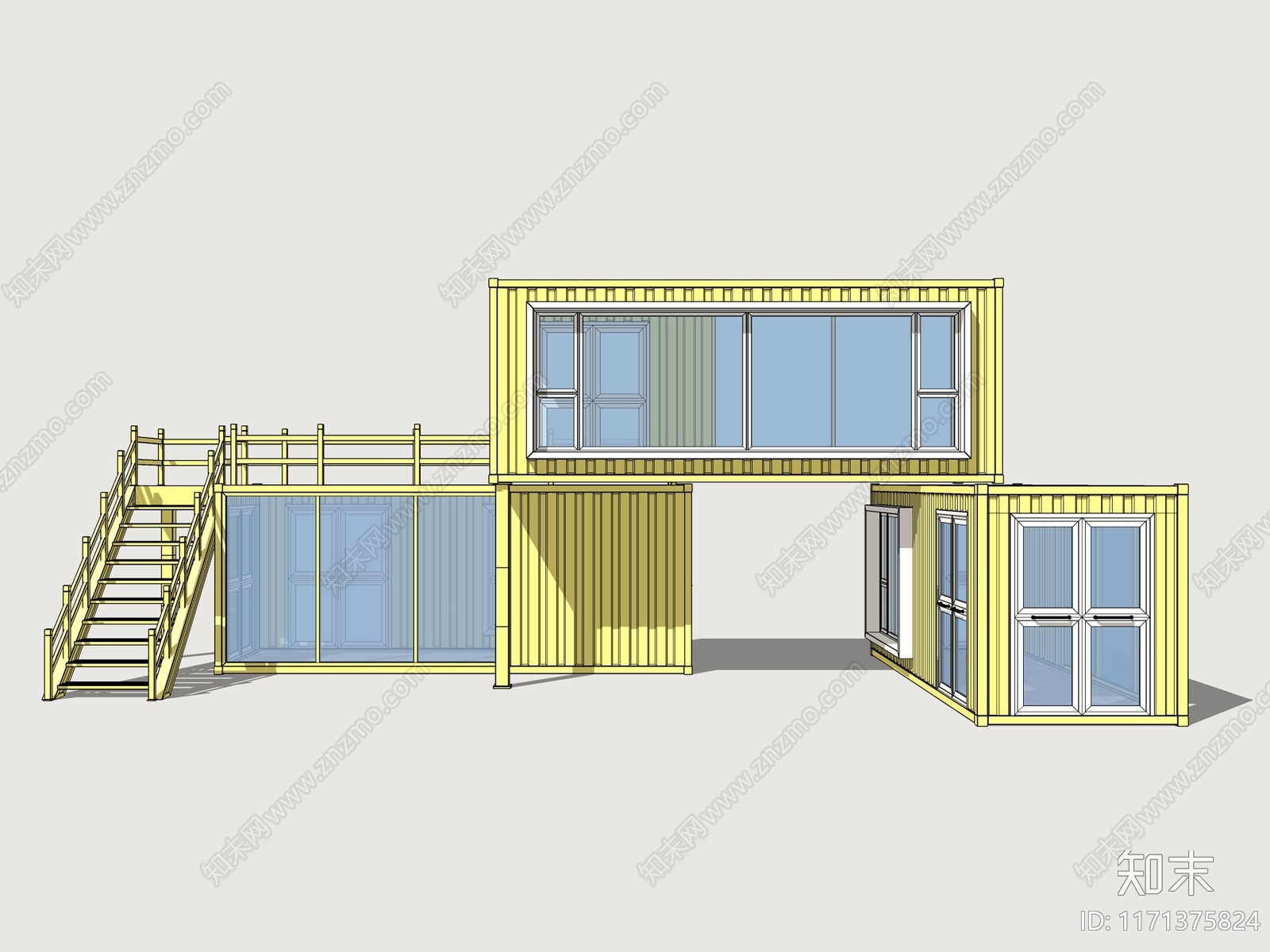 集装箱SU模型下载【ID:1171375824】