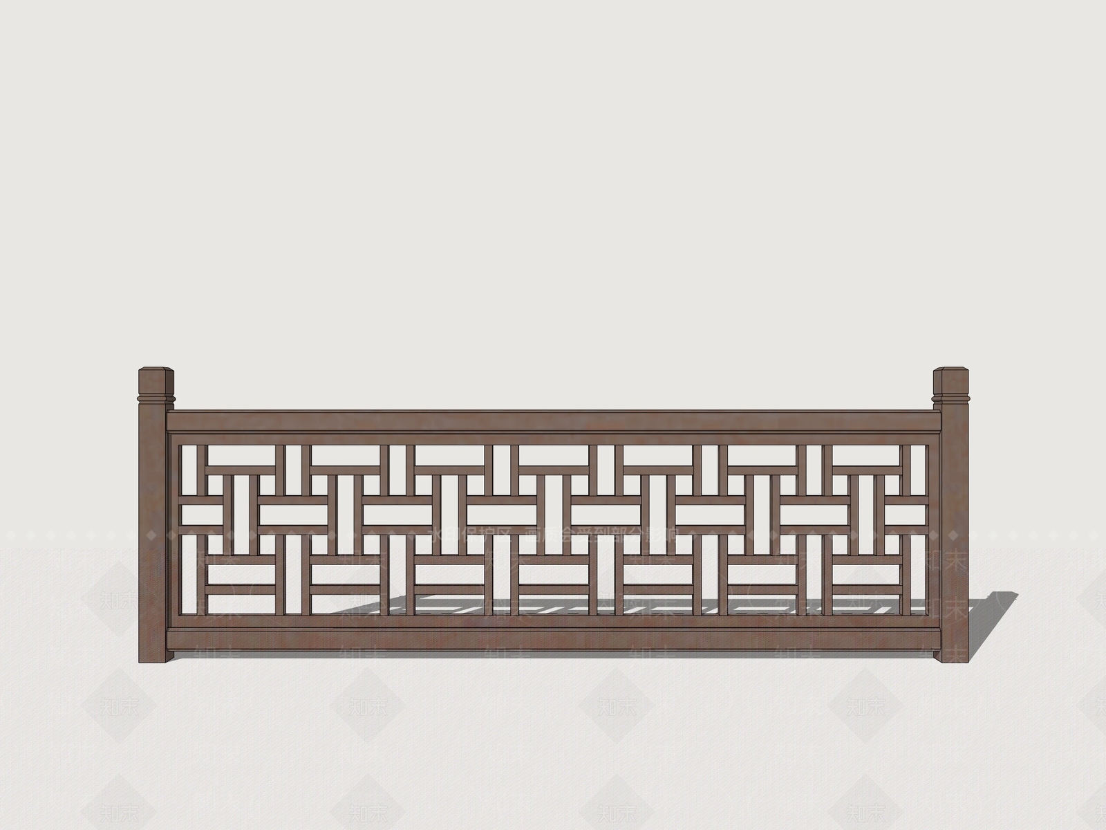 中式扶手SU模型下载【ID:1171376065】