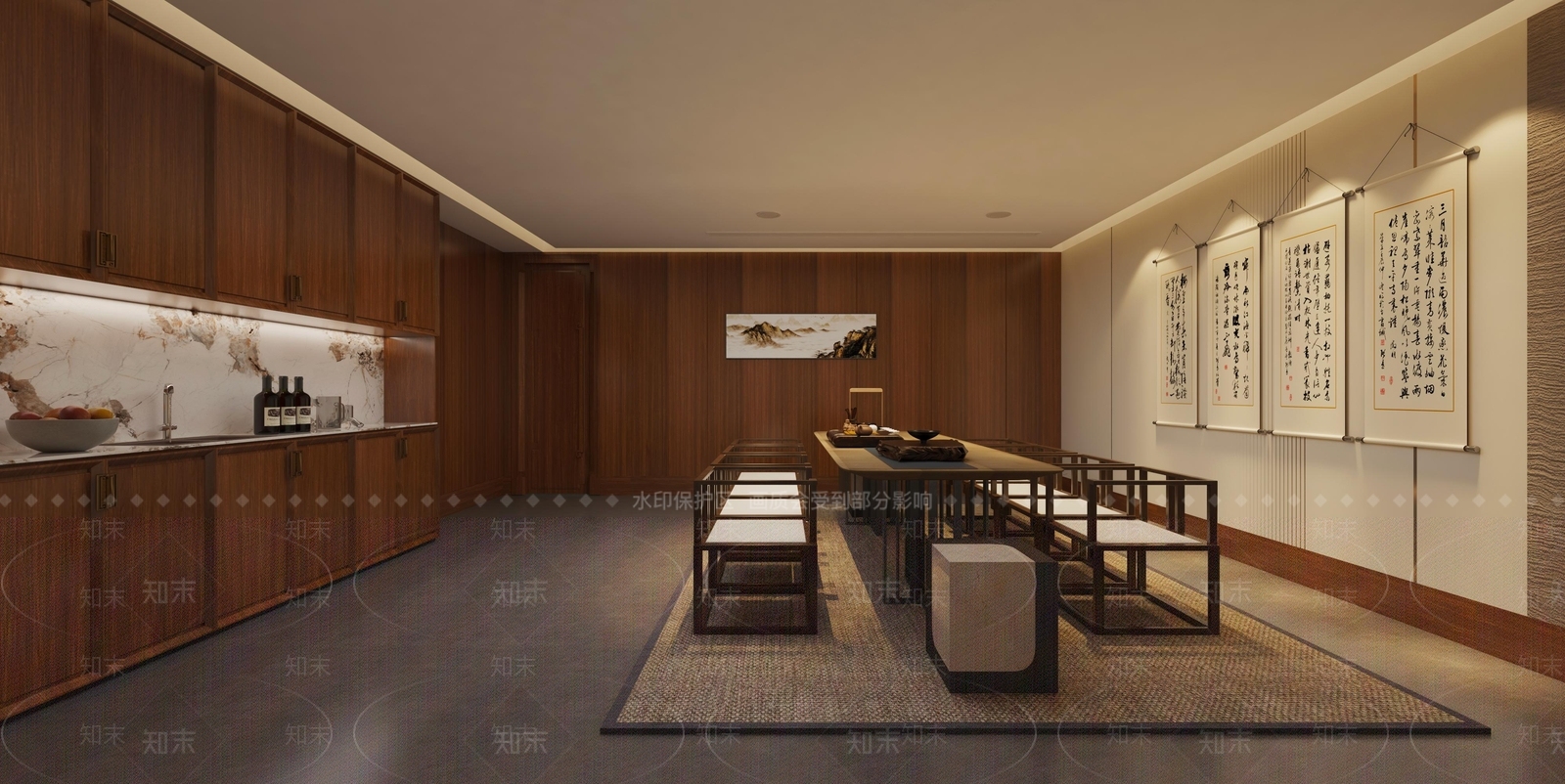 新中式茶餐厅3D模型下载【ID:1171376323】