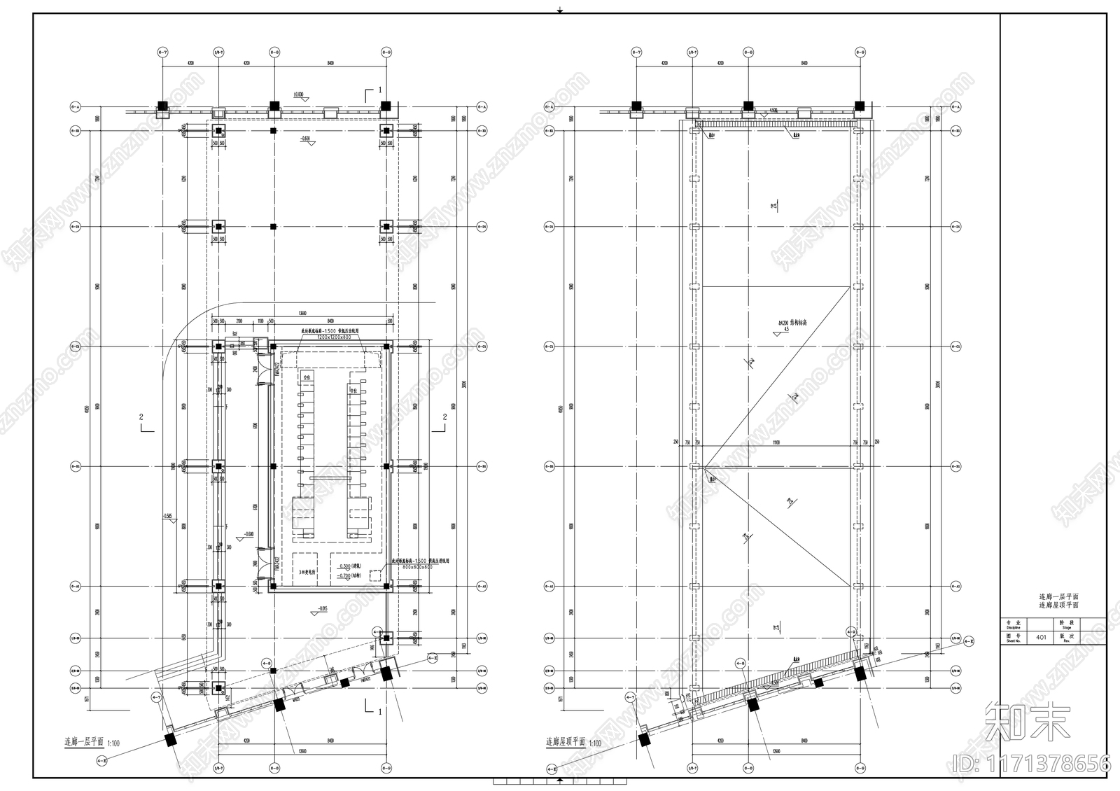 现代办公楼建筑cad施工图下载【ID:1171378656】