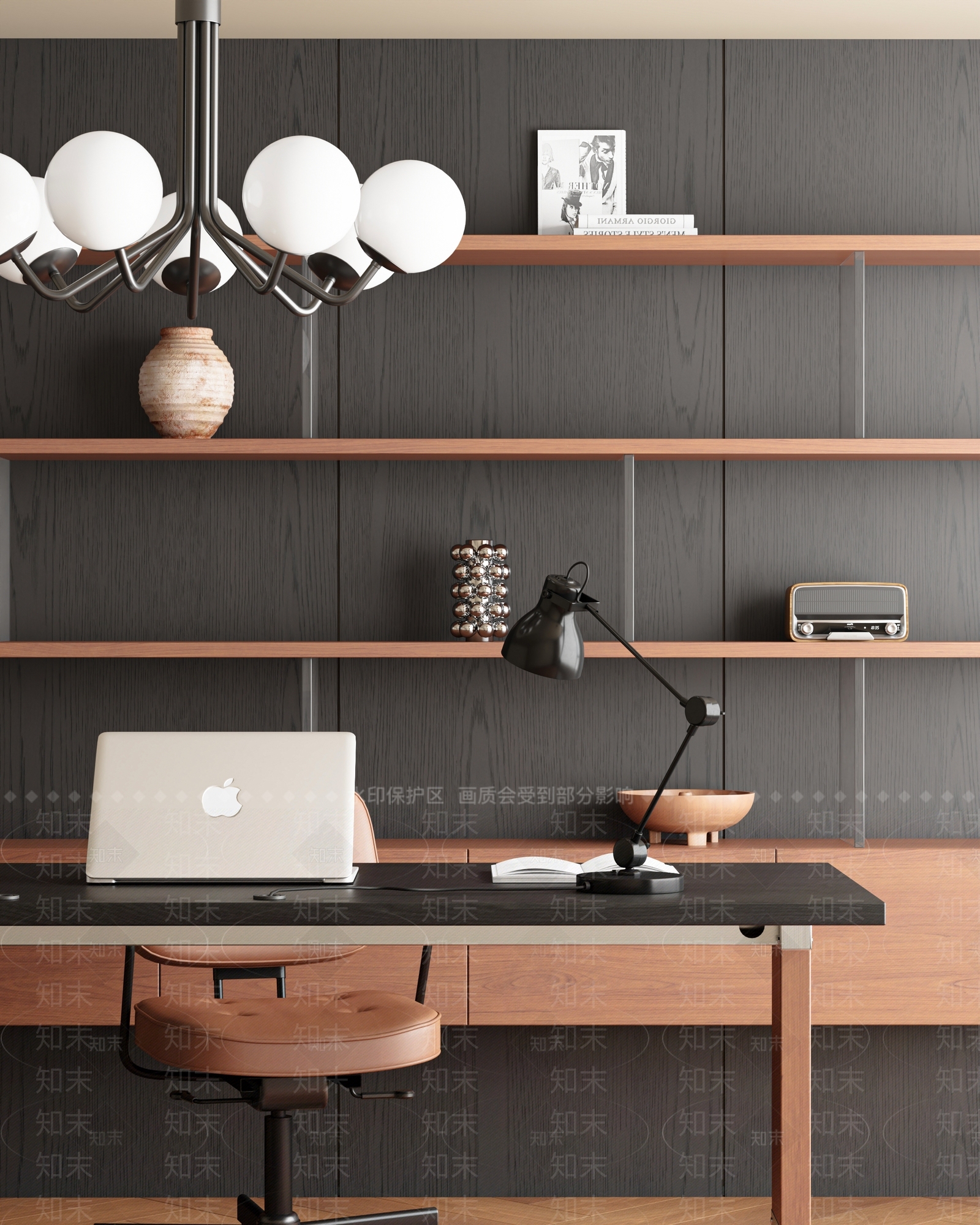 现代书房3D模型下载【ID:1171381855】