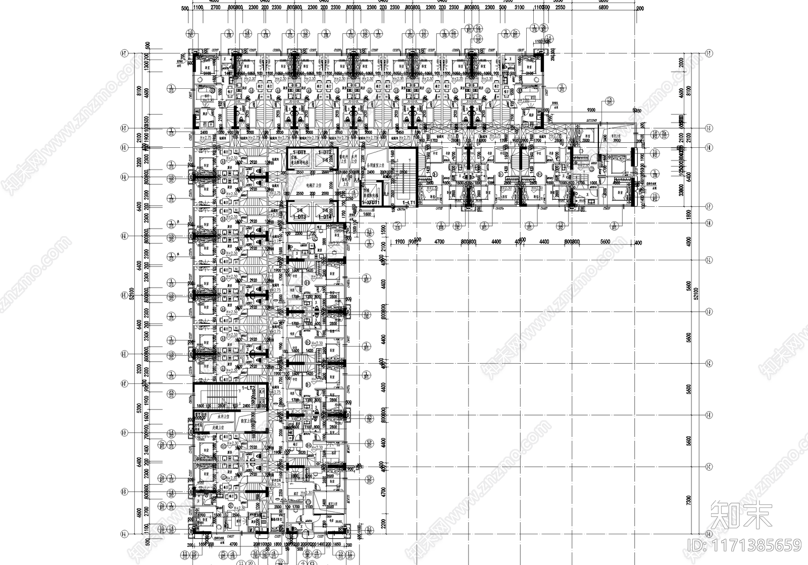 现代其他居住建筑施工图下载【ID:1171385659】