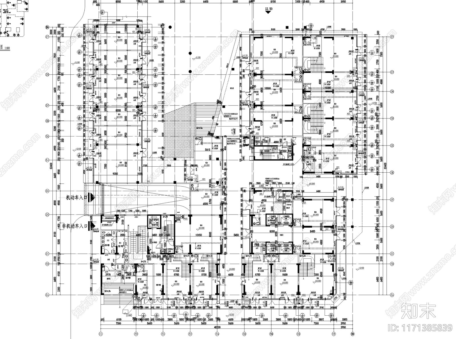 现代其他居住建筑cad施工图下载【ID:1171385839】