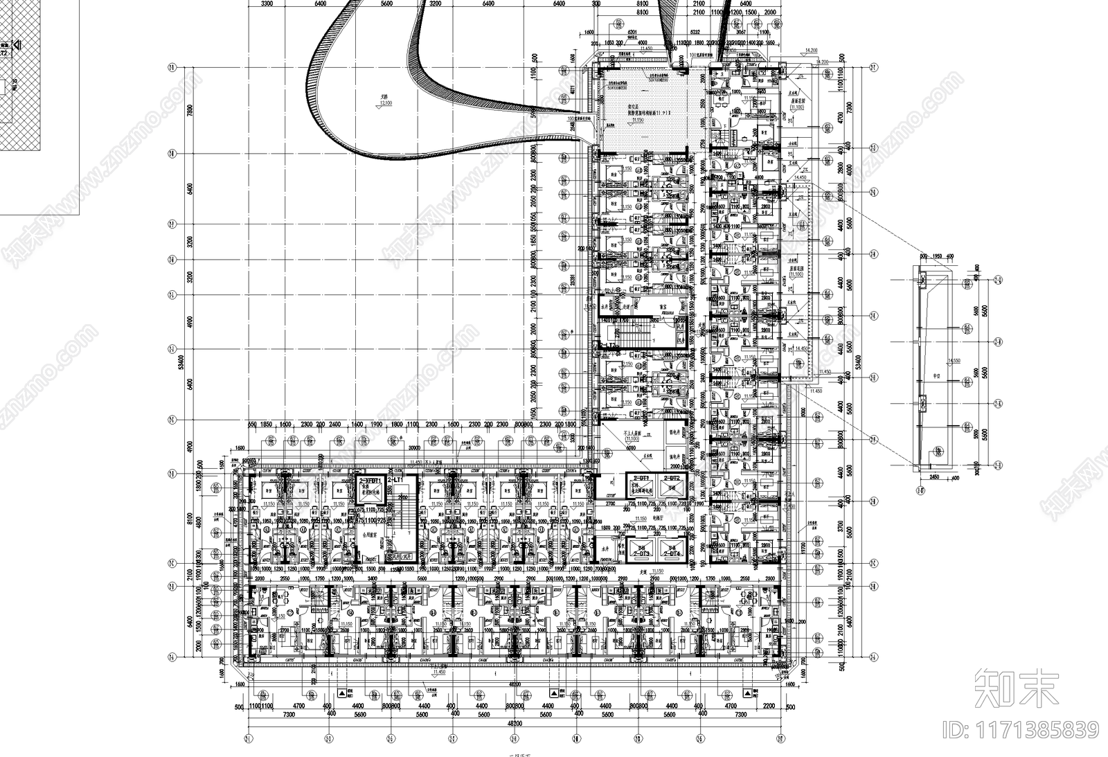 现代其他居住建筑cad施工图下载【ID:1171385839】