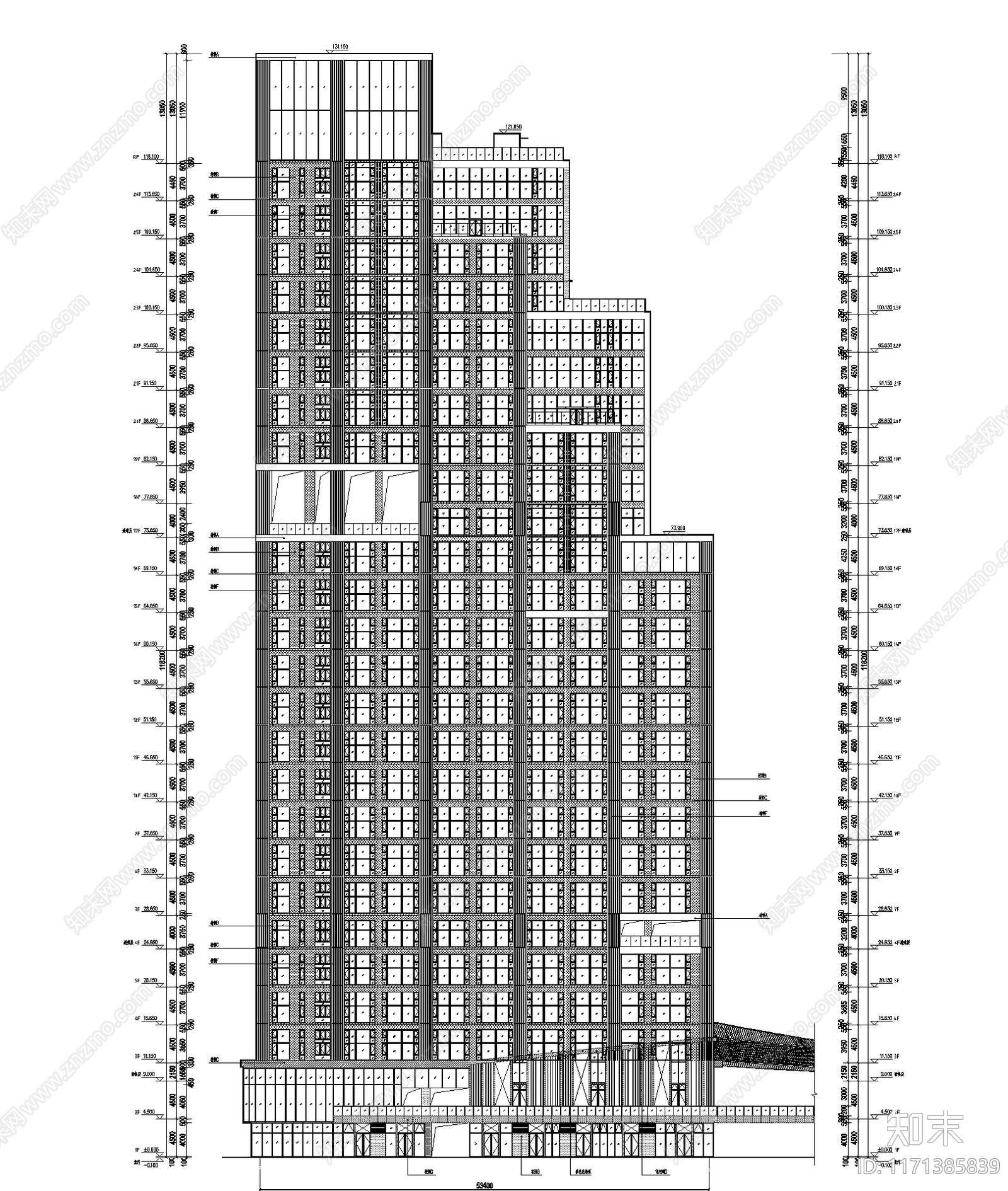 现代其他居住建筑cad施工图下载【ID:1171385839】