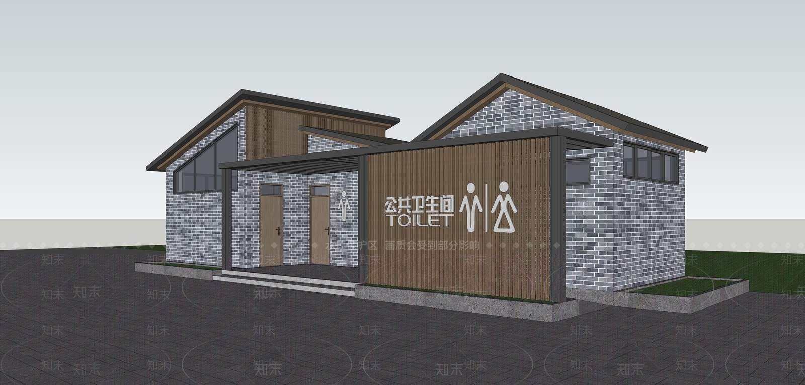 新中式其他公共建筑SU模型下载【ID:1171404996】