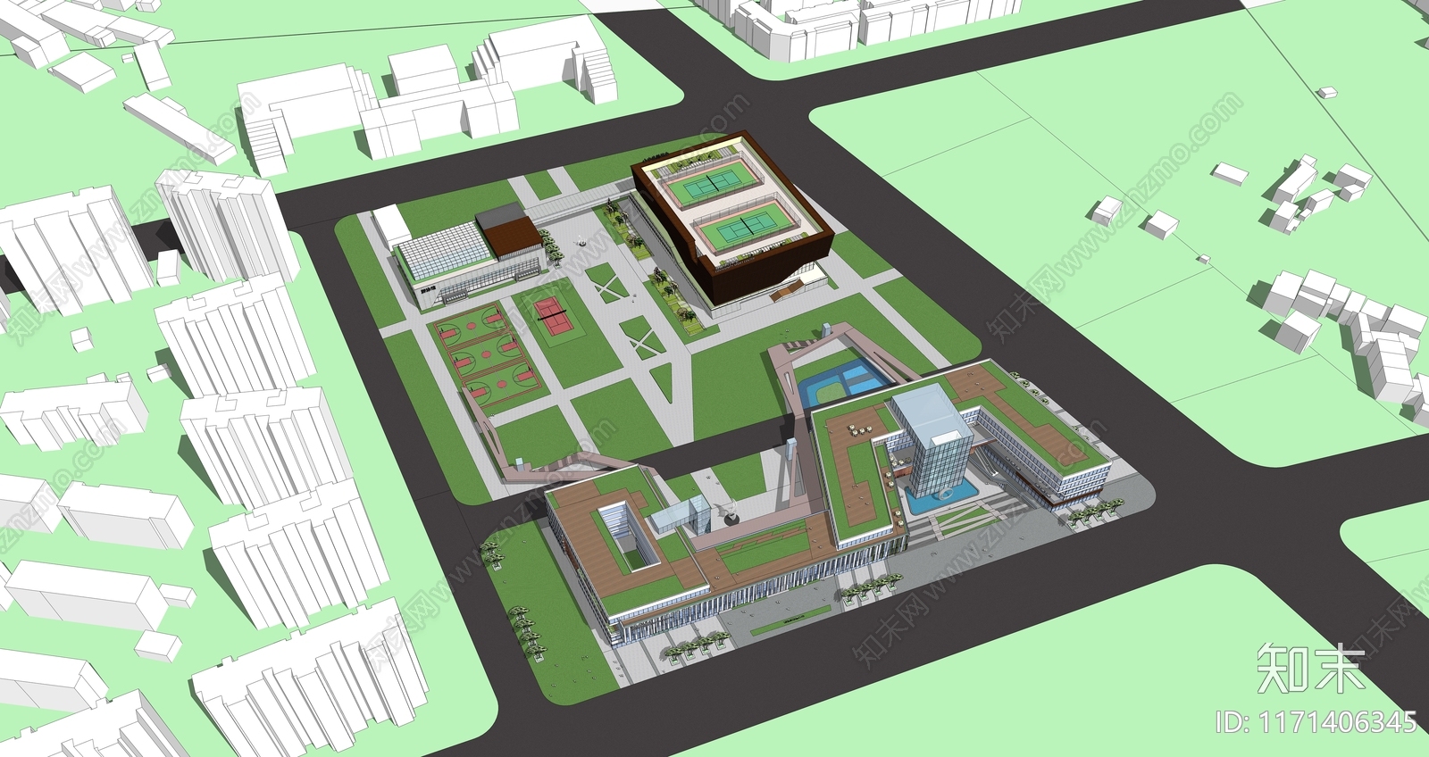 现代其他公共建筑SU模型下载【ID:1171406345】