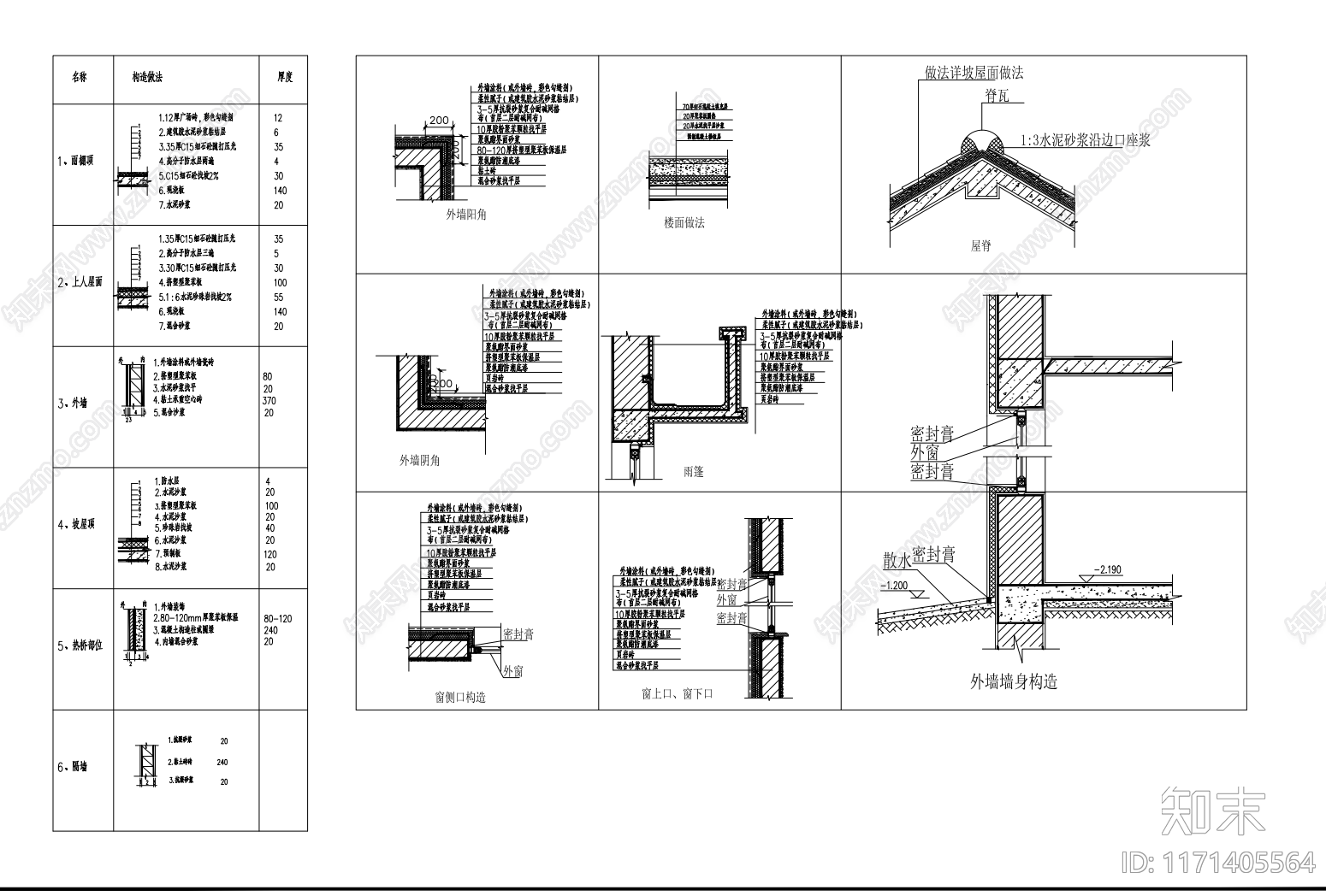 现代别墅建筑cad施工图下载【ID:1171405564】