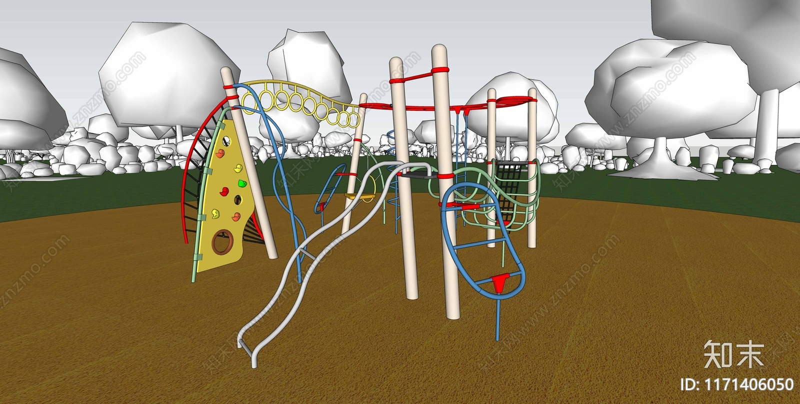 现代儿童游乐区SU模型下载【ID:1171406050】