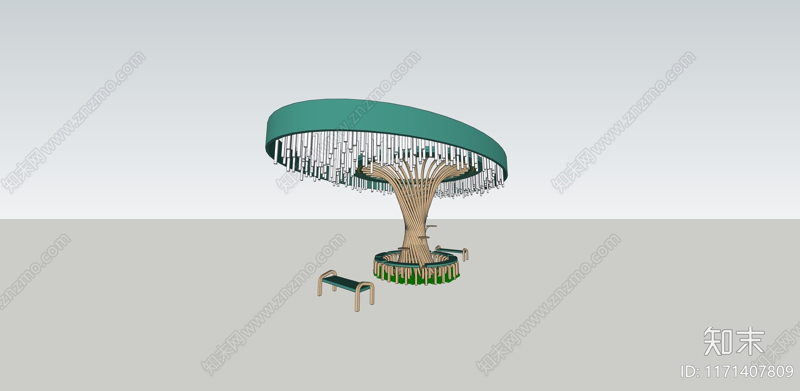 现代景观柱SU模型下载【ID:1171407809】