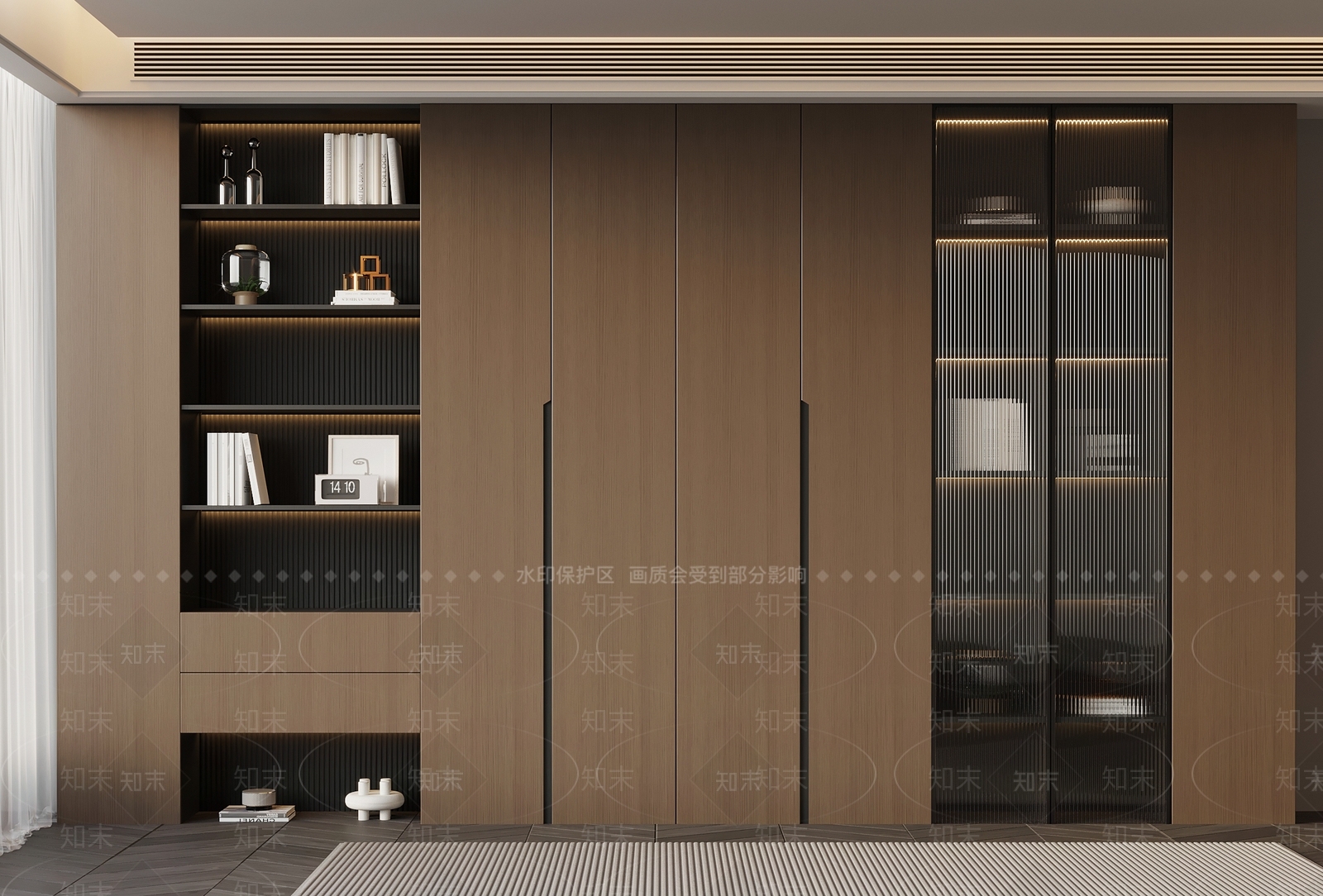书柜SU模型精品下载_SketchUp模型_知末网