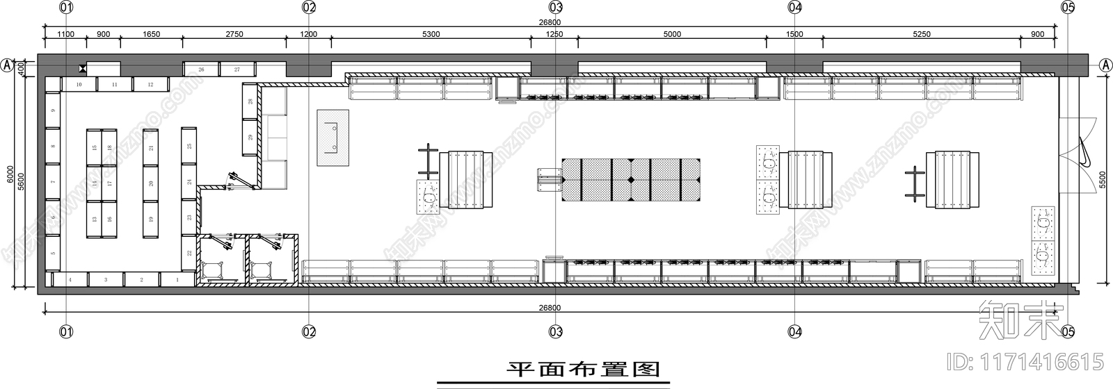 现代服装店cad施工图下载【ID:1171416615】