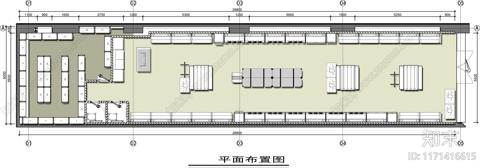 现代服装店cad施工图下载【ID:1171416615】