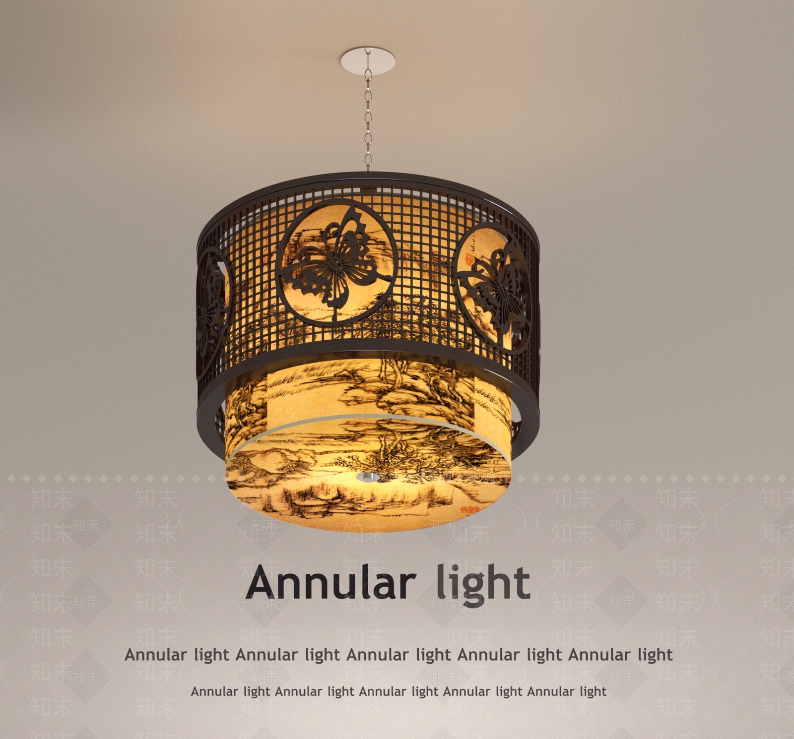 新中式吊灯SU模型下载【ID:1171421506】