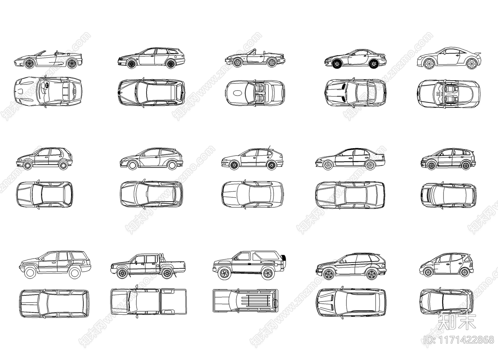 现代交通工具图库施工图下载【ID:1171422868】