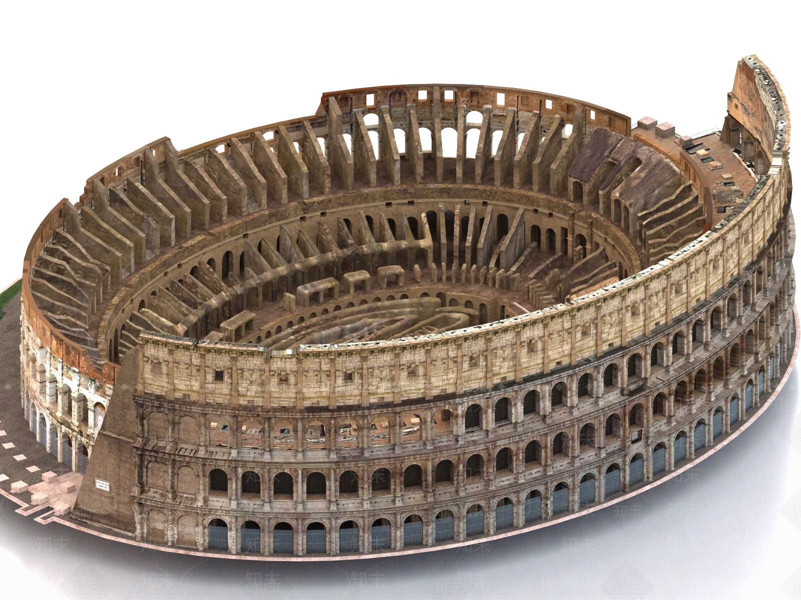 欧式艺术风格建筑3D模型下载【ID:1171432793】