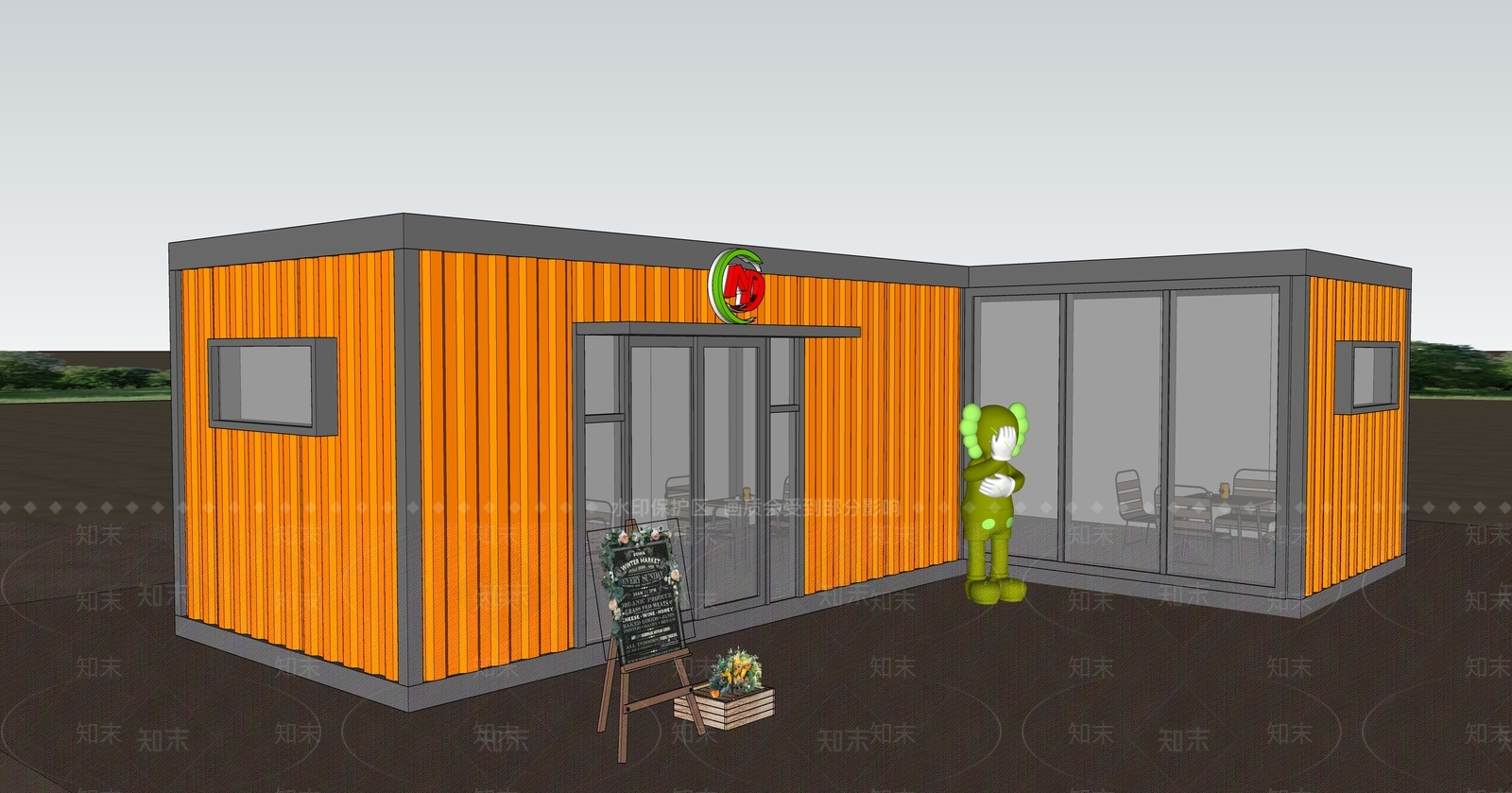 现代奶茶店SU模型下载【ID:1171432891】