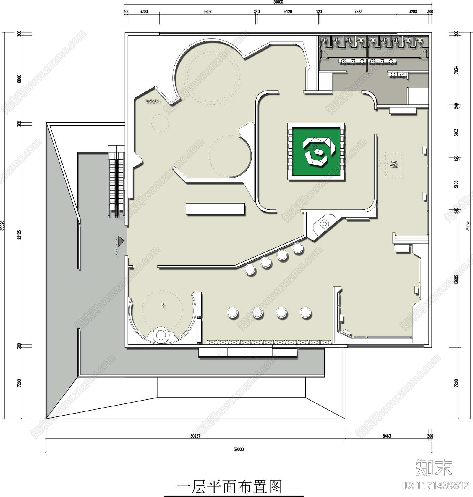 中式其他文化空间施工图下载【ID:1171439812】