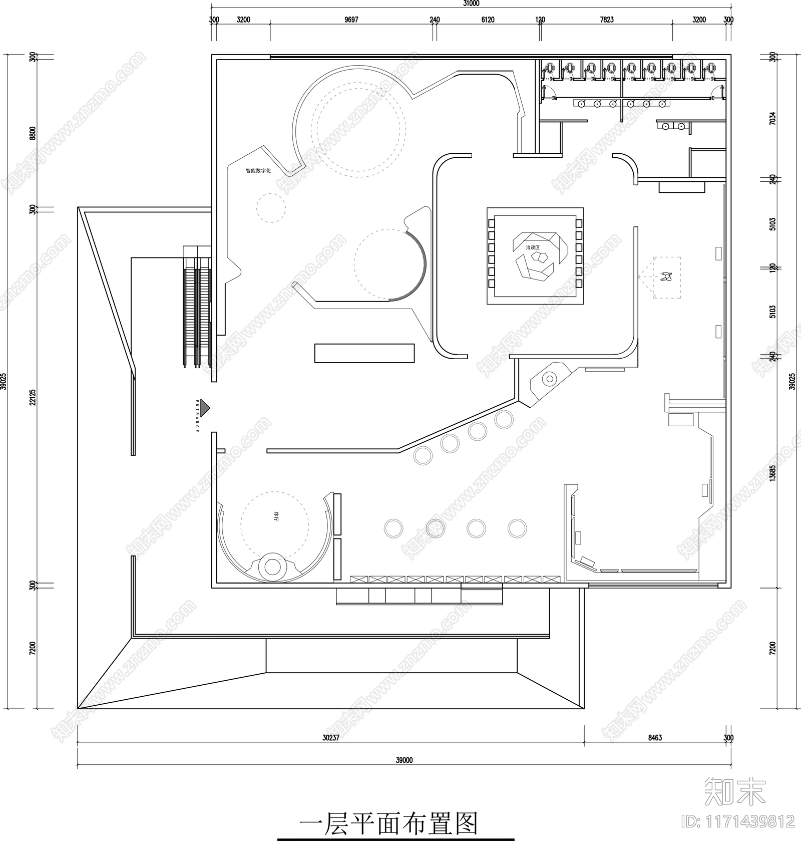 中式其他文化空间施工图下载【ID:1171439812】