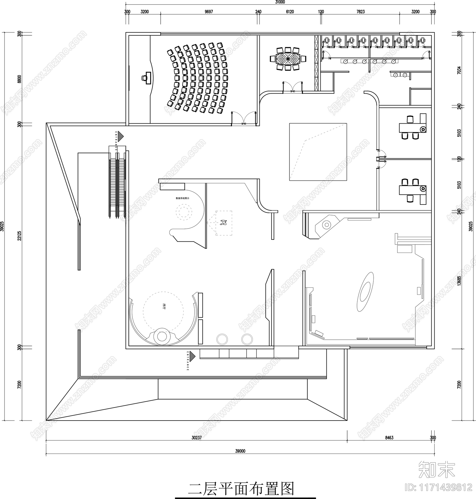 中式其他文化空间施工图下载【ID:1171439812】