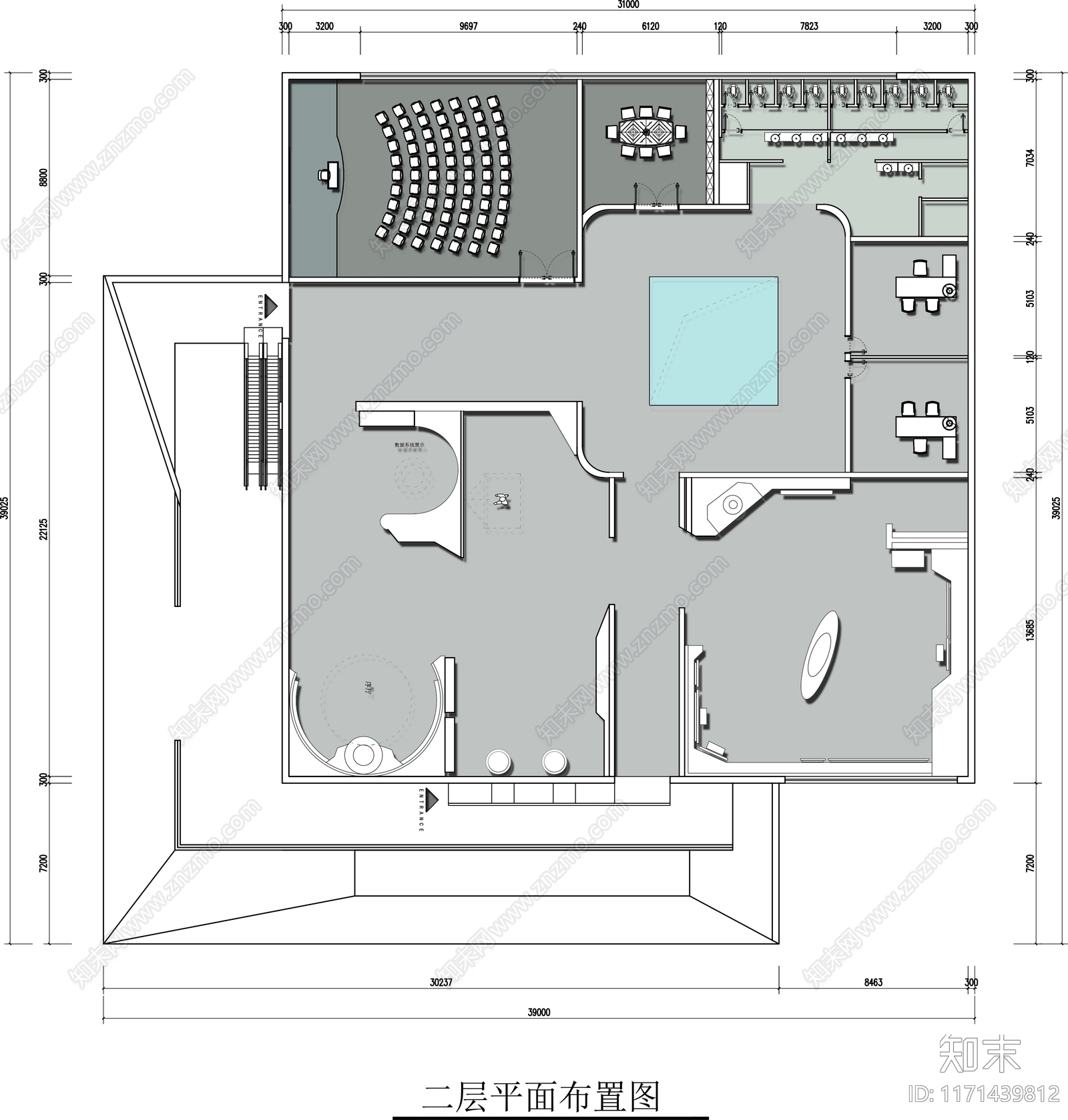 中式其他文化空间施工图下载【ID:1171439812】