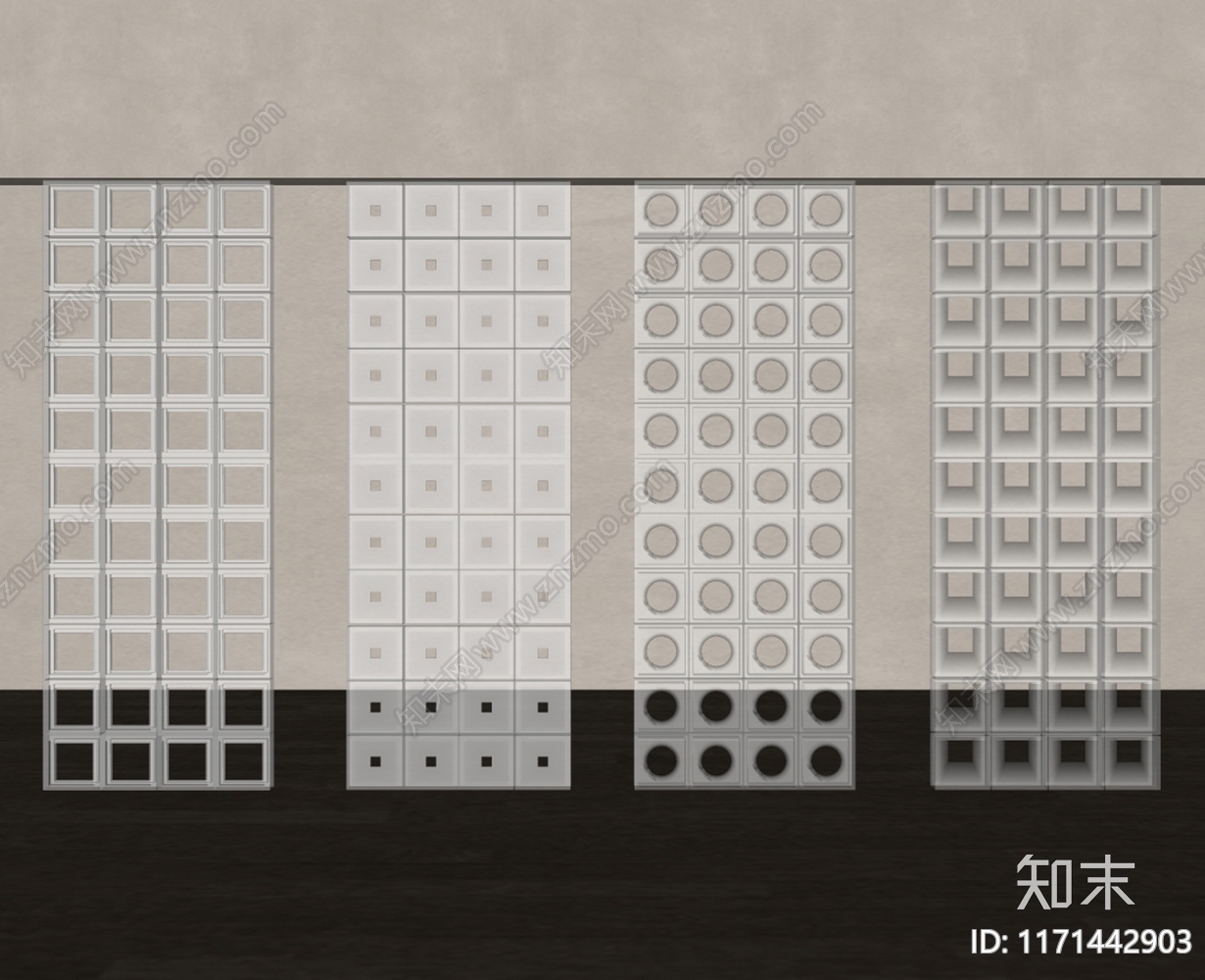 现代隔断SU模型下载【ID:1171442903】