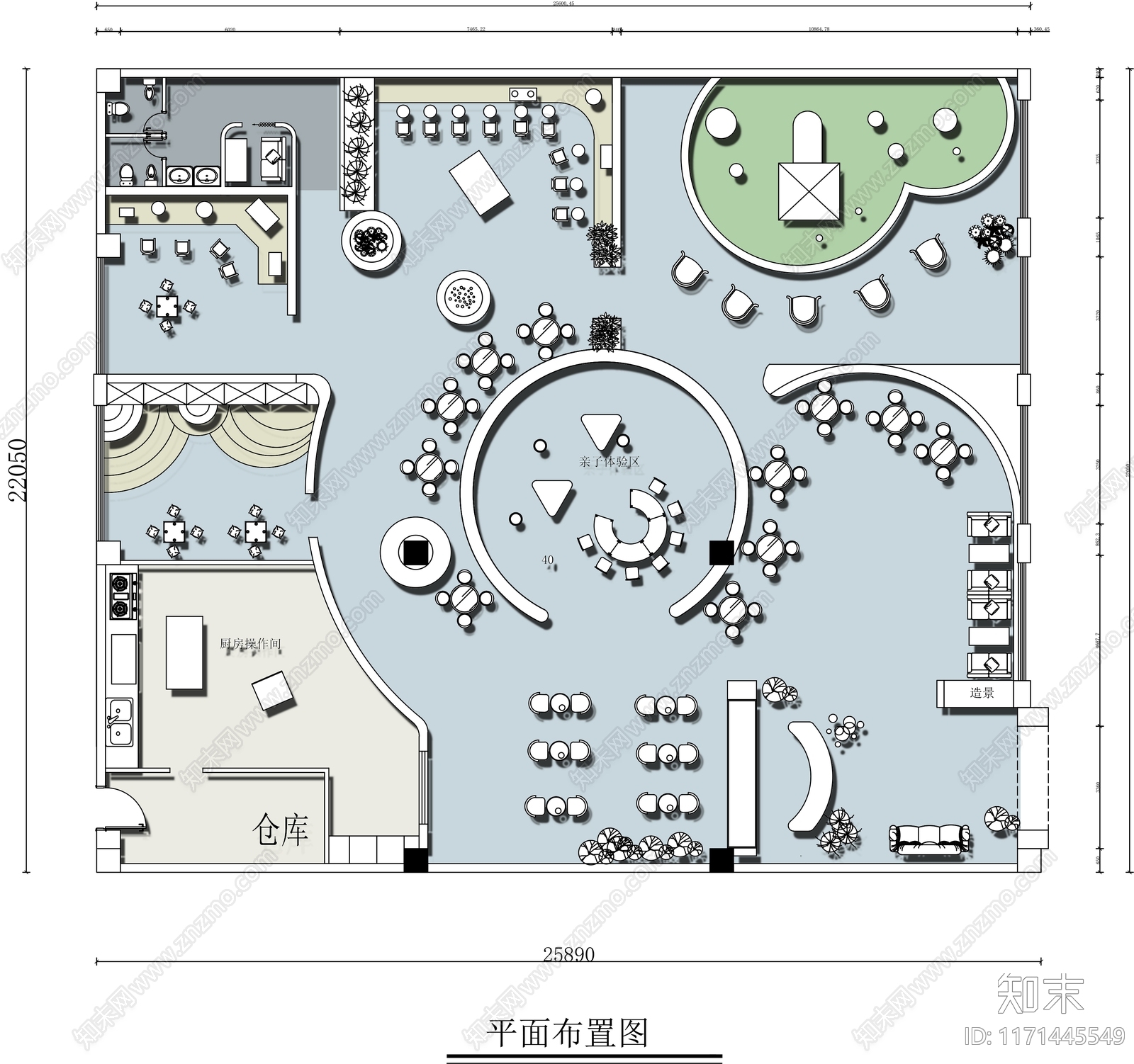 现代其他餐饮空间cad施工图下载【ID:1171445549】