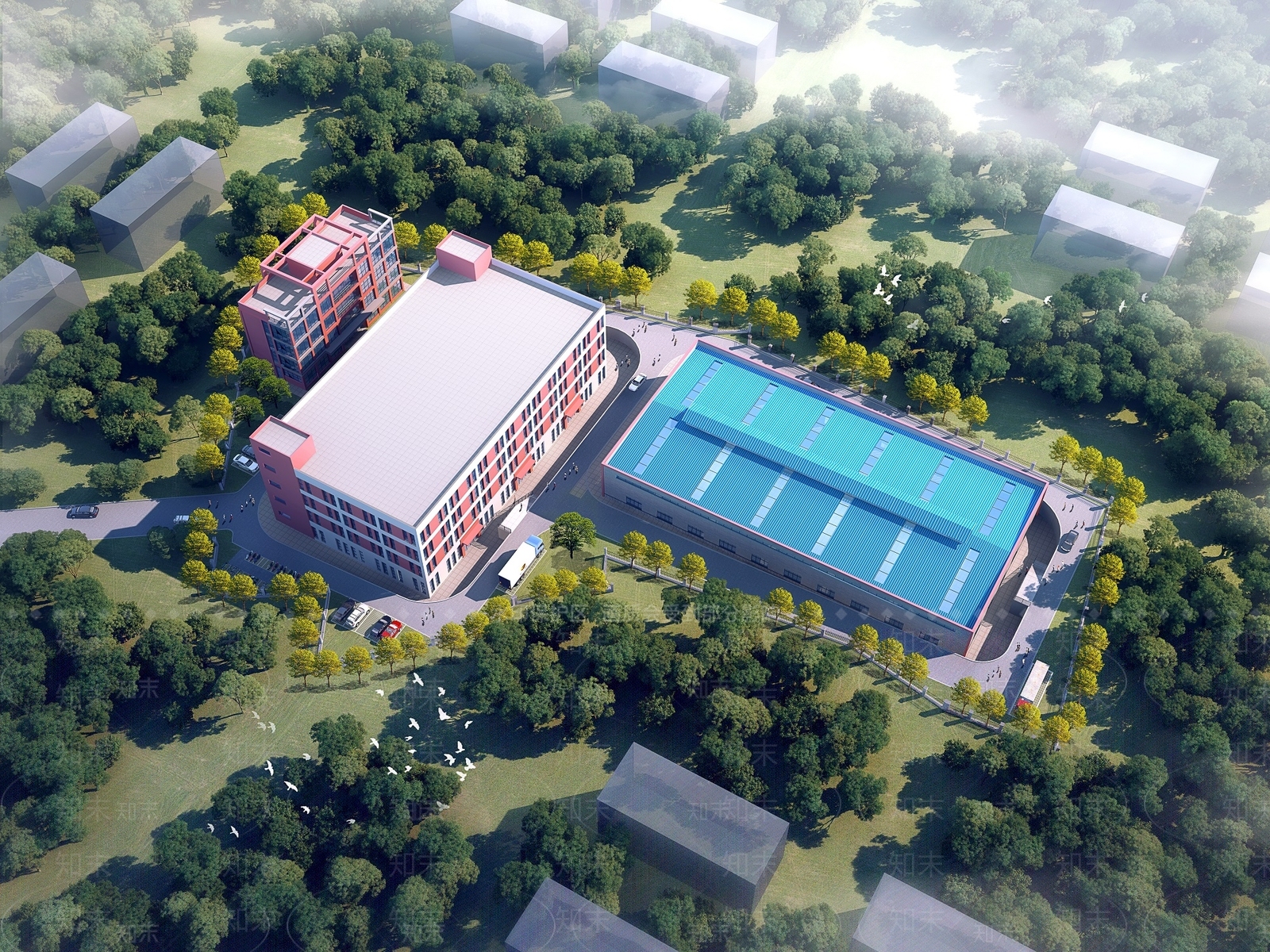 现代厂房3D模型下载【ID:1171450286】
