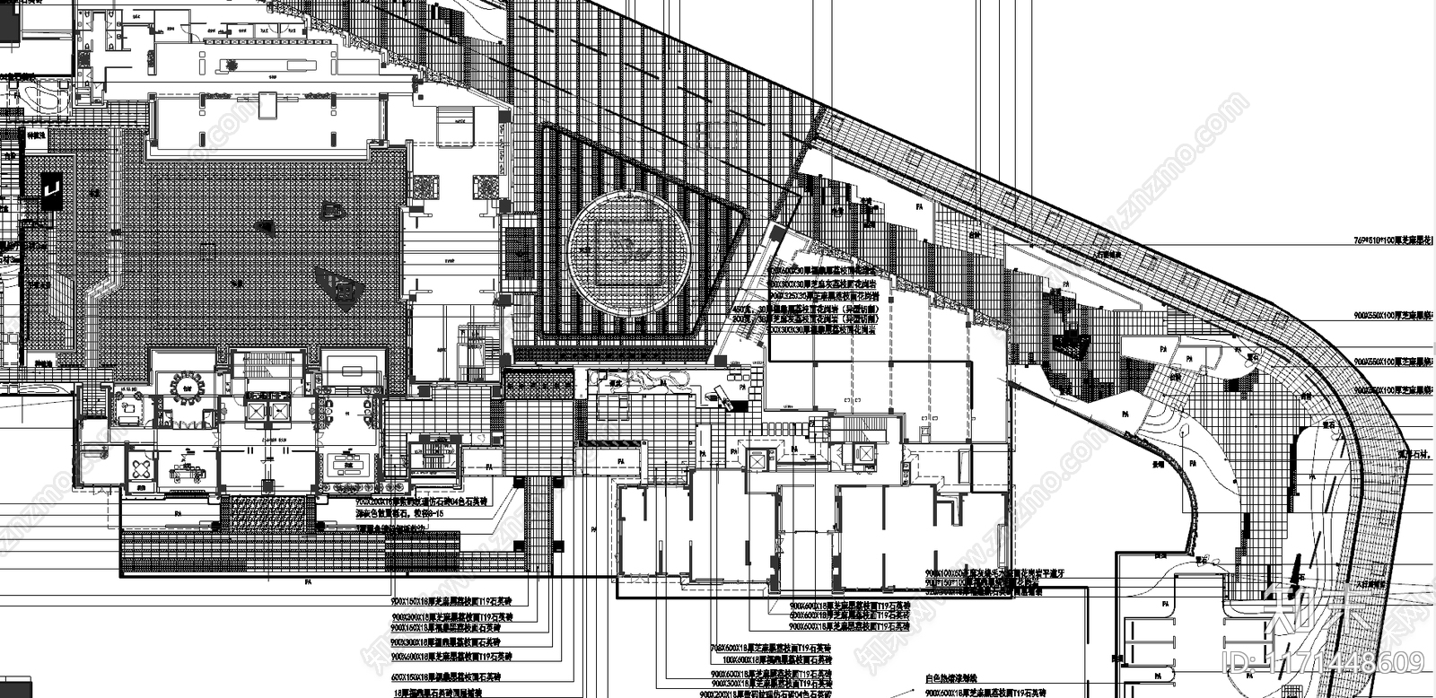 现代小区景观施工图下载【ID:1171448609】
