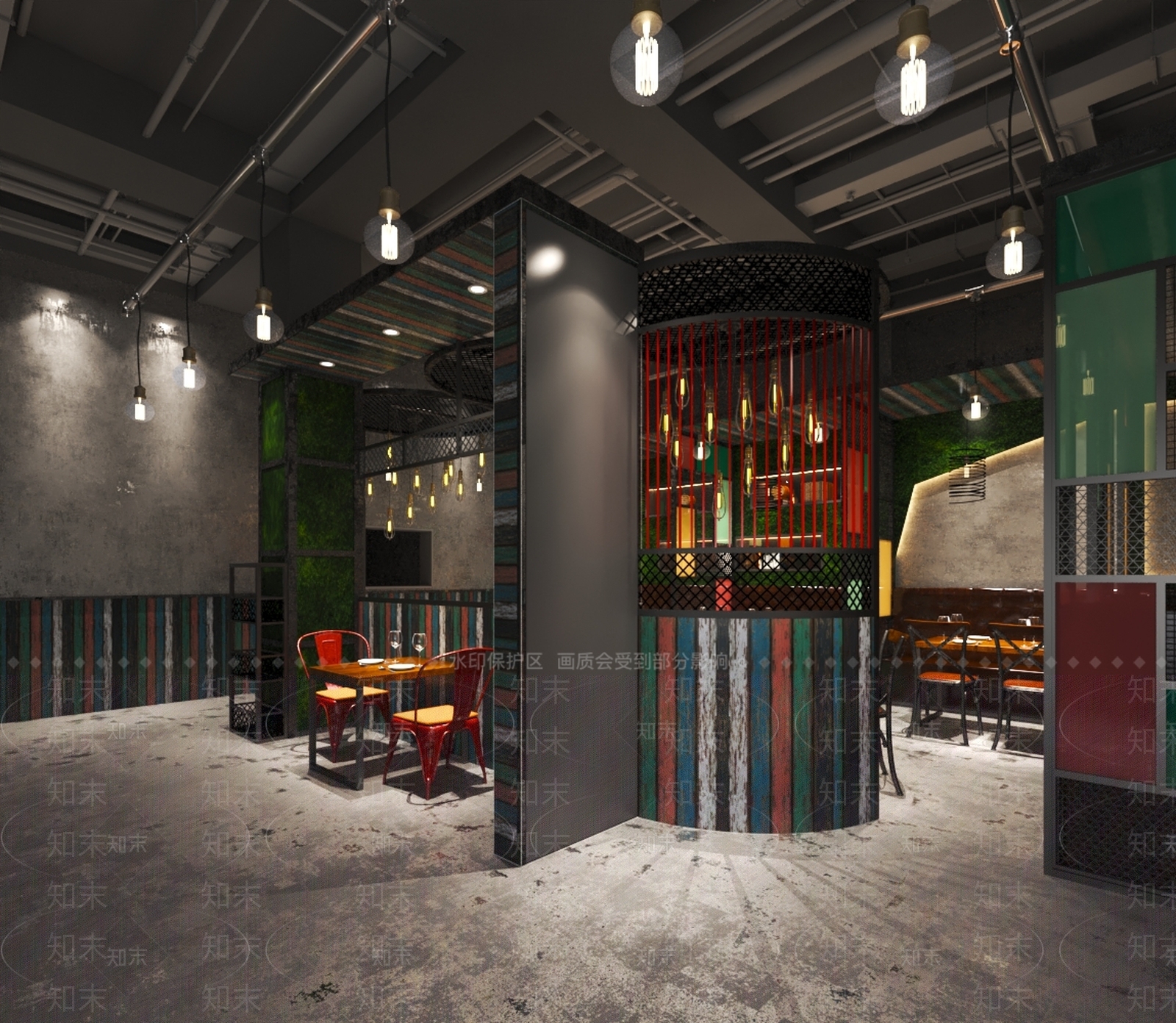 工业现代其他餐饮空间3D模型下载【ID:1171453041】