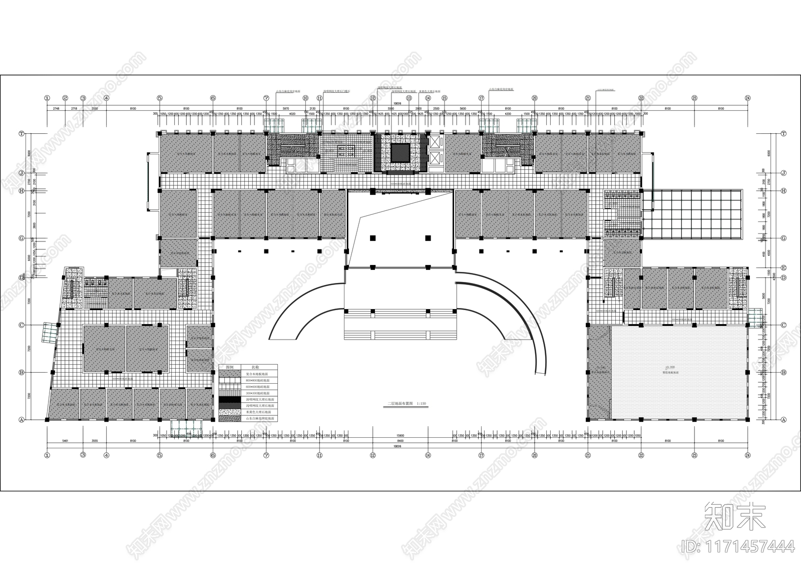 现代办公室cad施工图下载【ID:1171457444】