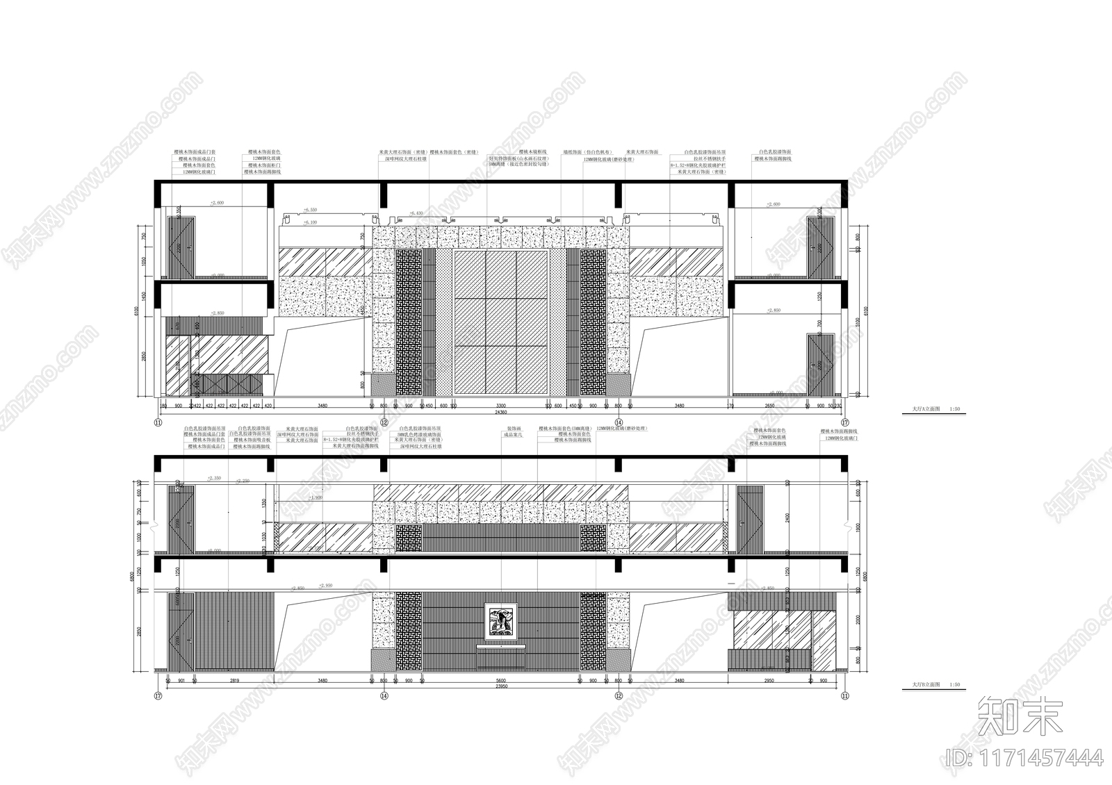 现代办公室cad施工图下载【ID:1171457444】