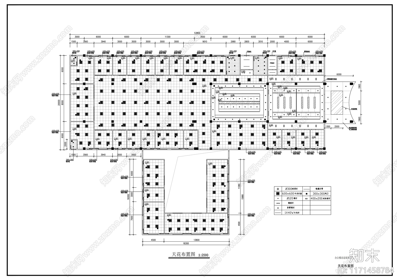 现代整体办公空间cad施工图下载【ID:1171458784】