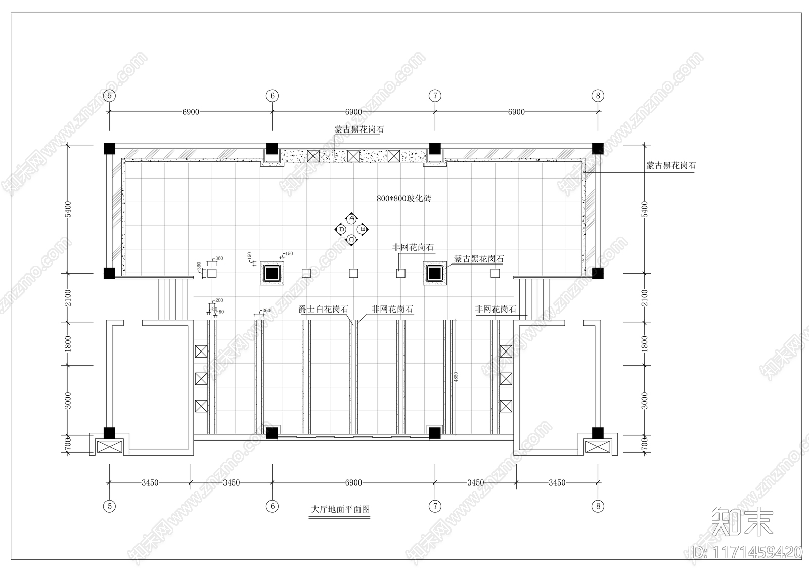 现代会议室cad施工图下载【ID:1171459420】