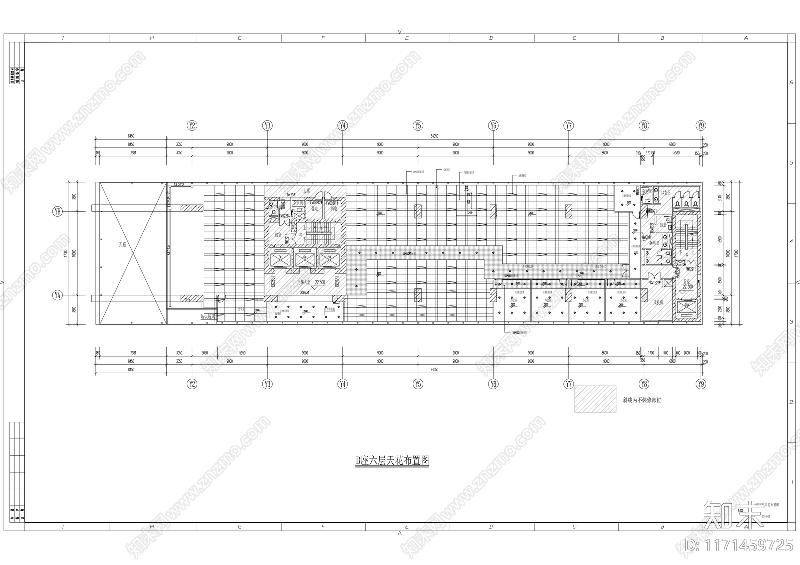 现代整体办公空间cad施工图下载【ID:1171459725】