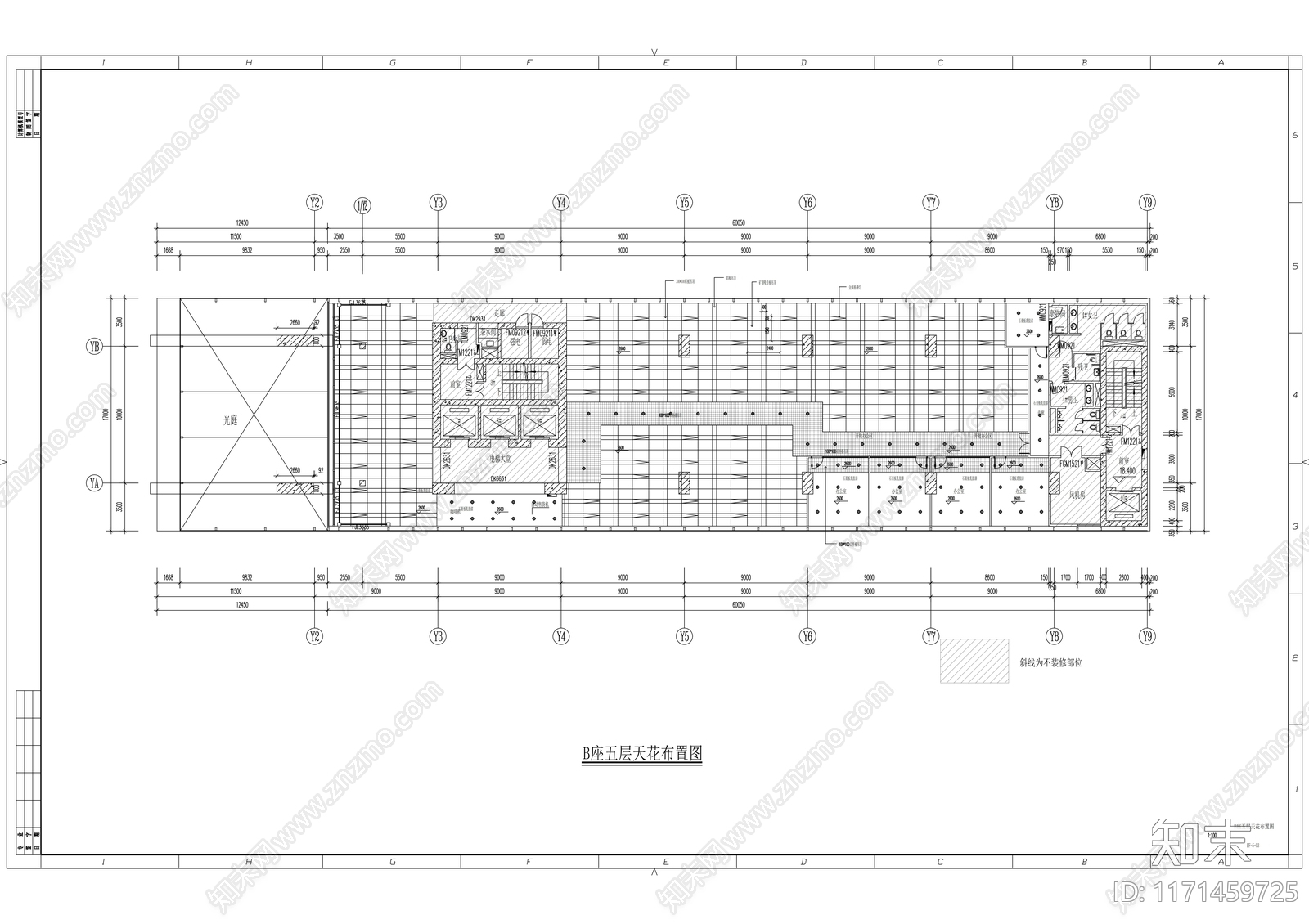 现代整体办公空间cad施工图下载【ID:1171459725】