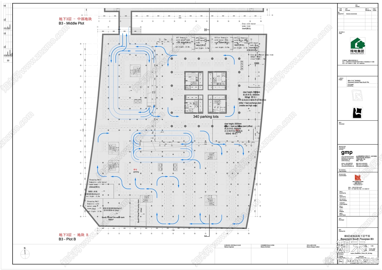 现代办公楼建筑cad施工图下载【ID:1171462036】