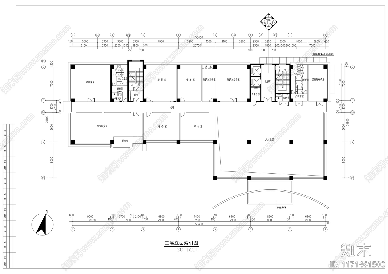 现代整体办公空间cad施工图下载【ID:1171461500】