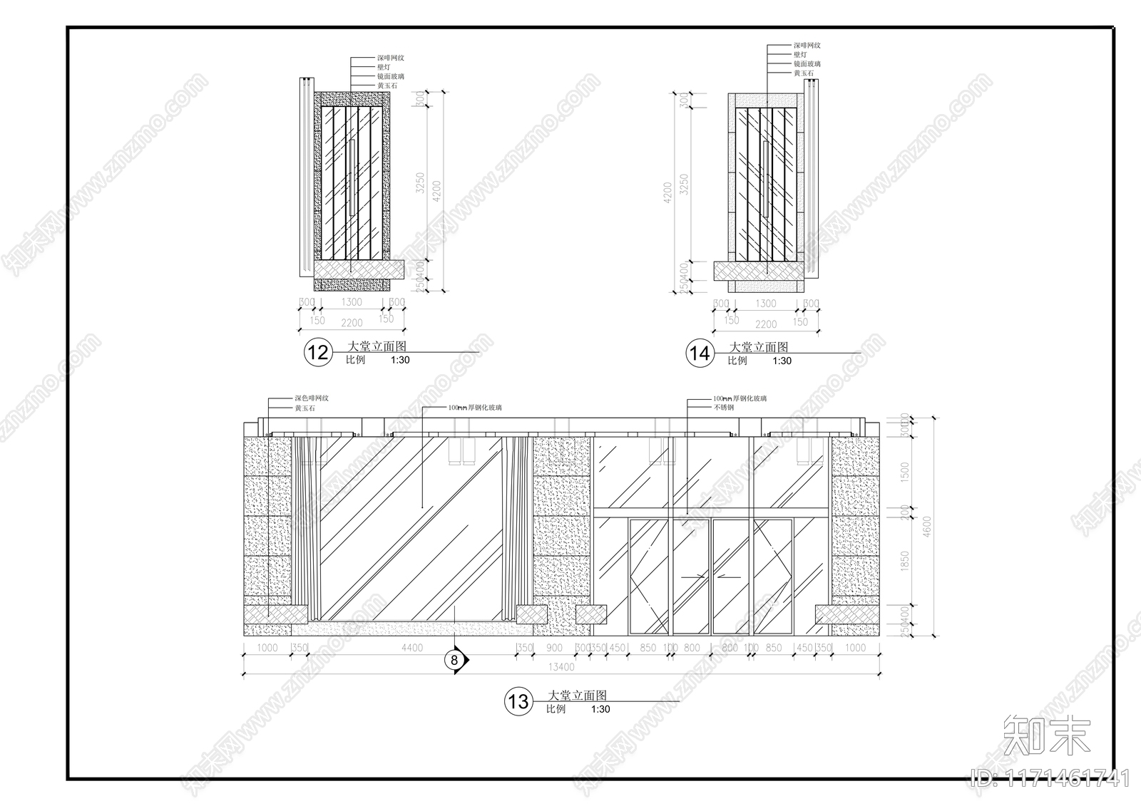 现代整体办公空间cad施工图下载【ID:1171461741】