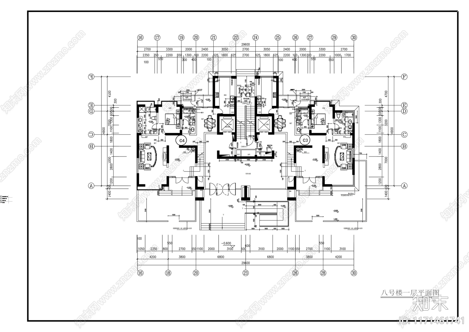 现代整体办公空间cad施工图下载【ID:1171461741】