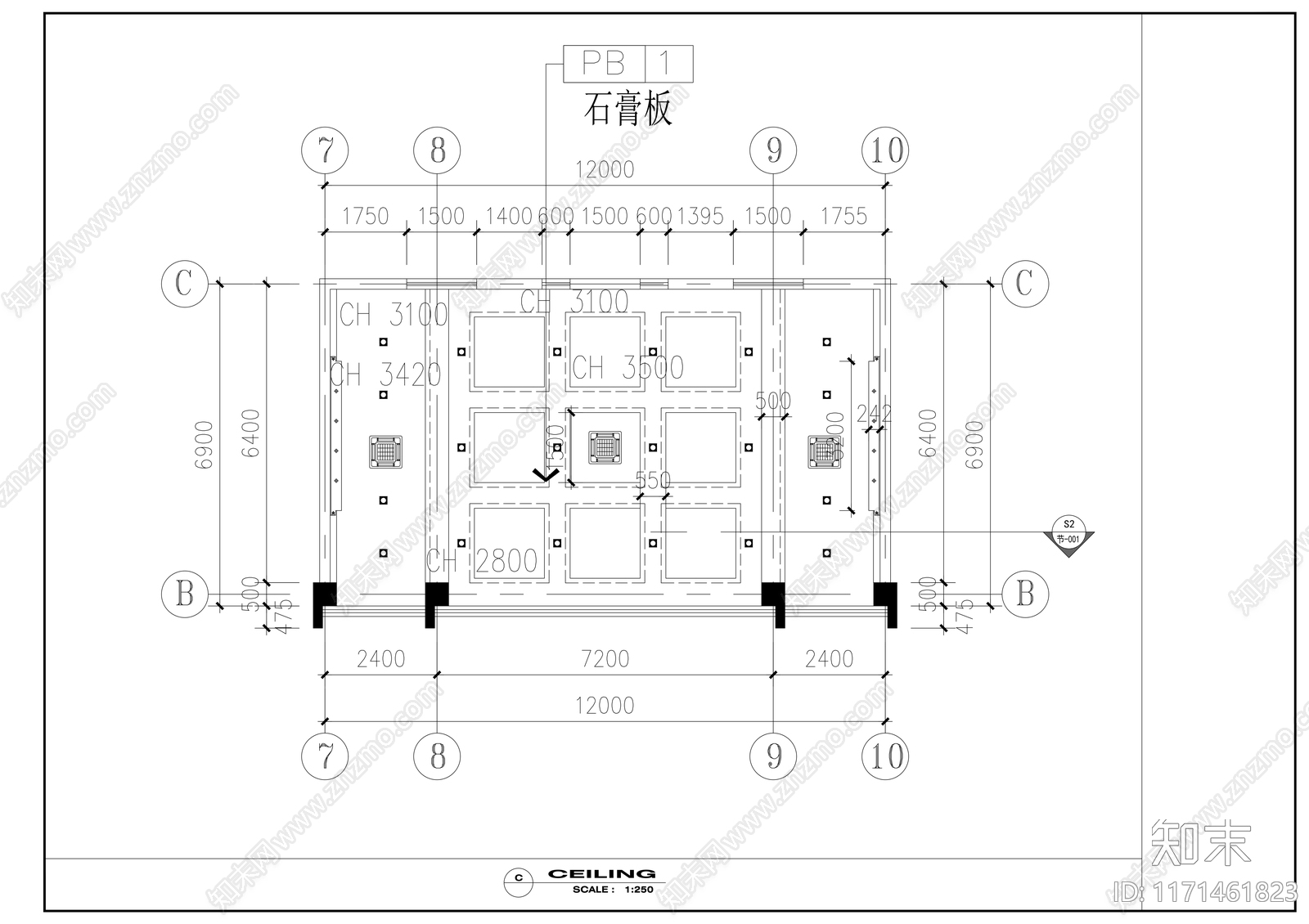 现代整体办公空间cad施工图下载【ID:1171461823】