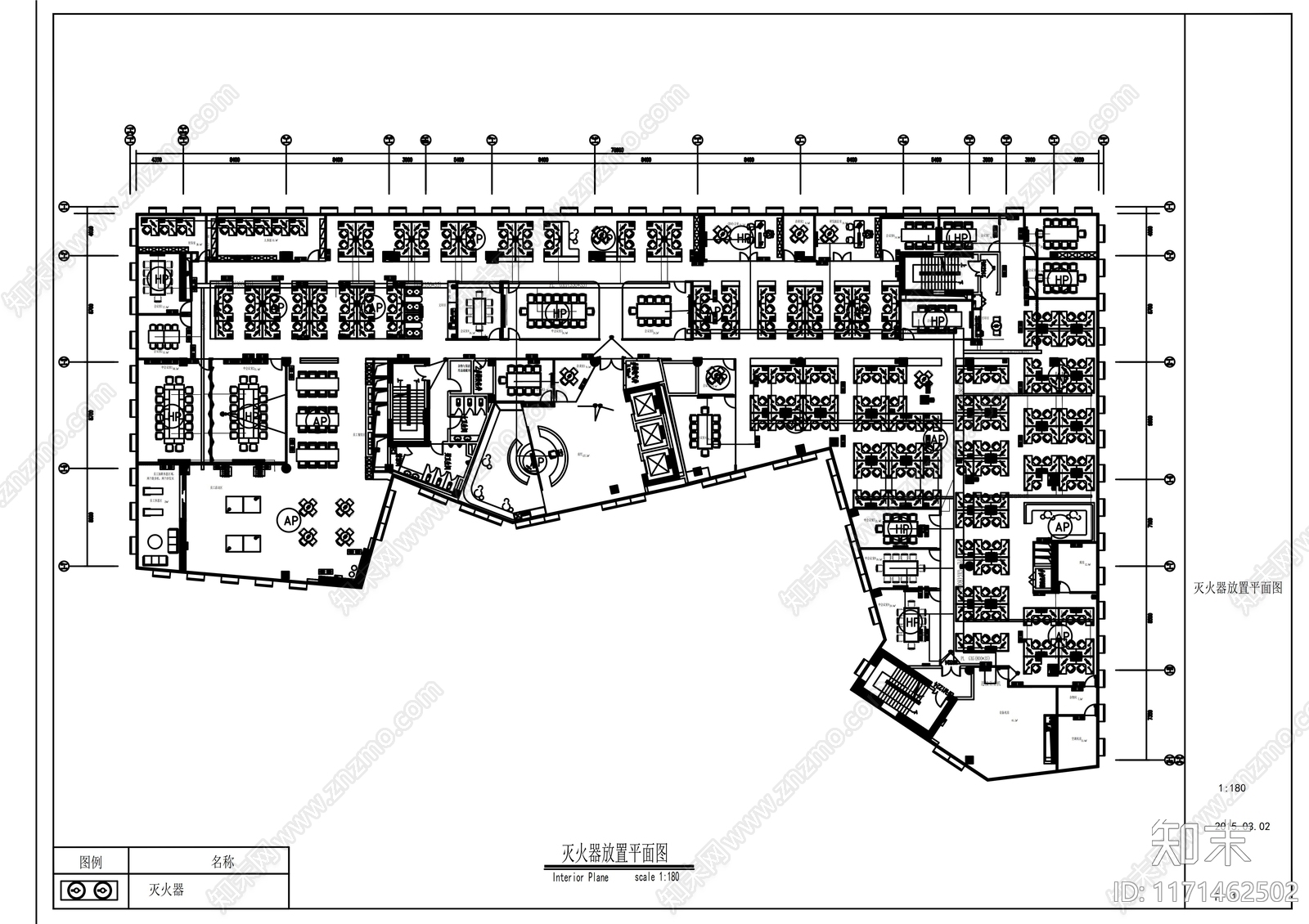 现代整体办公空间cad施工图下载【ID:1171462502】