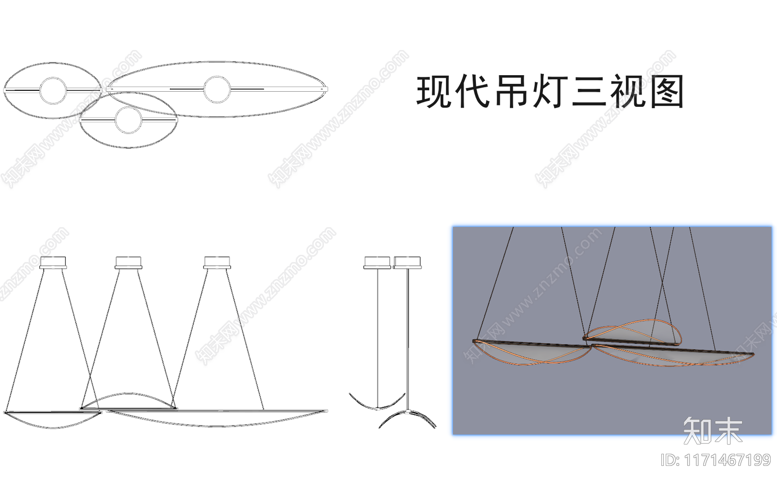 现代新中式灯具图库cad施工图下载【ID:1171467199】